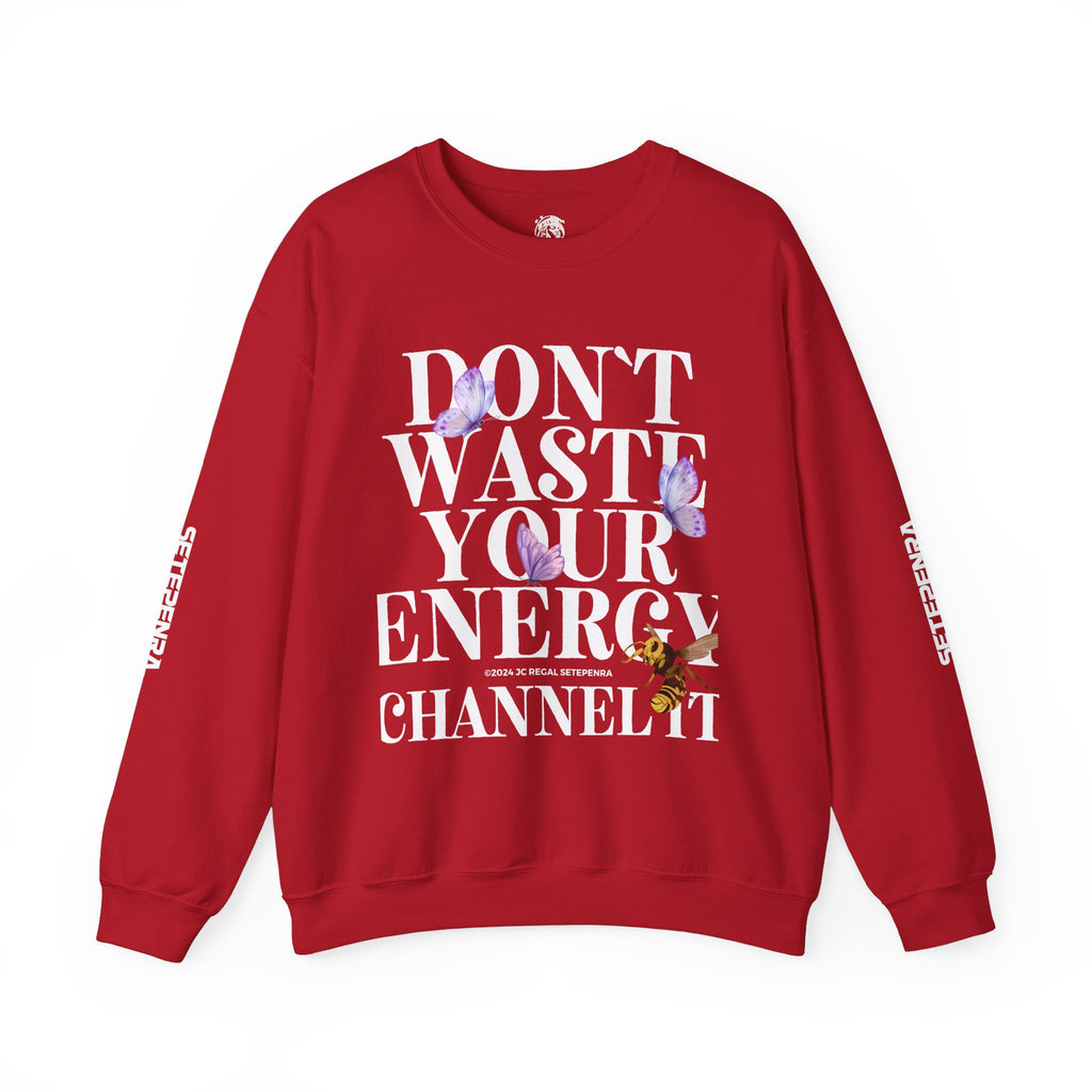 Channel It Unisex Heavy Blend™ Crewneck Sweatshirt (White Print) SETEPENRA Sweatshirt.
