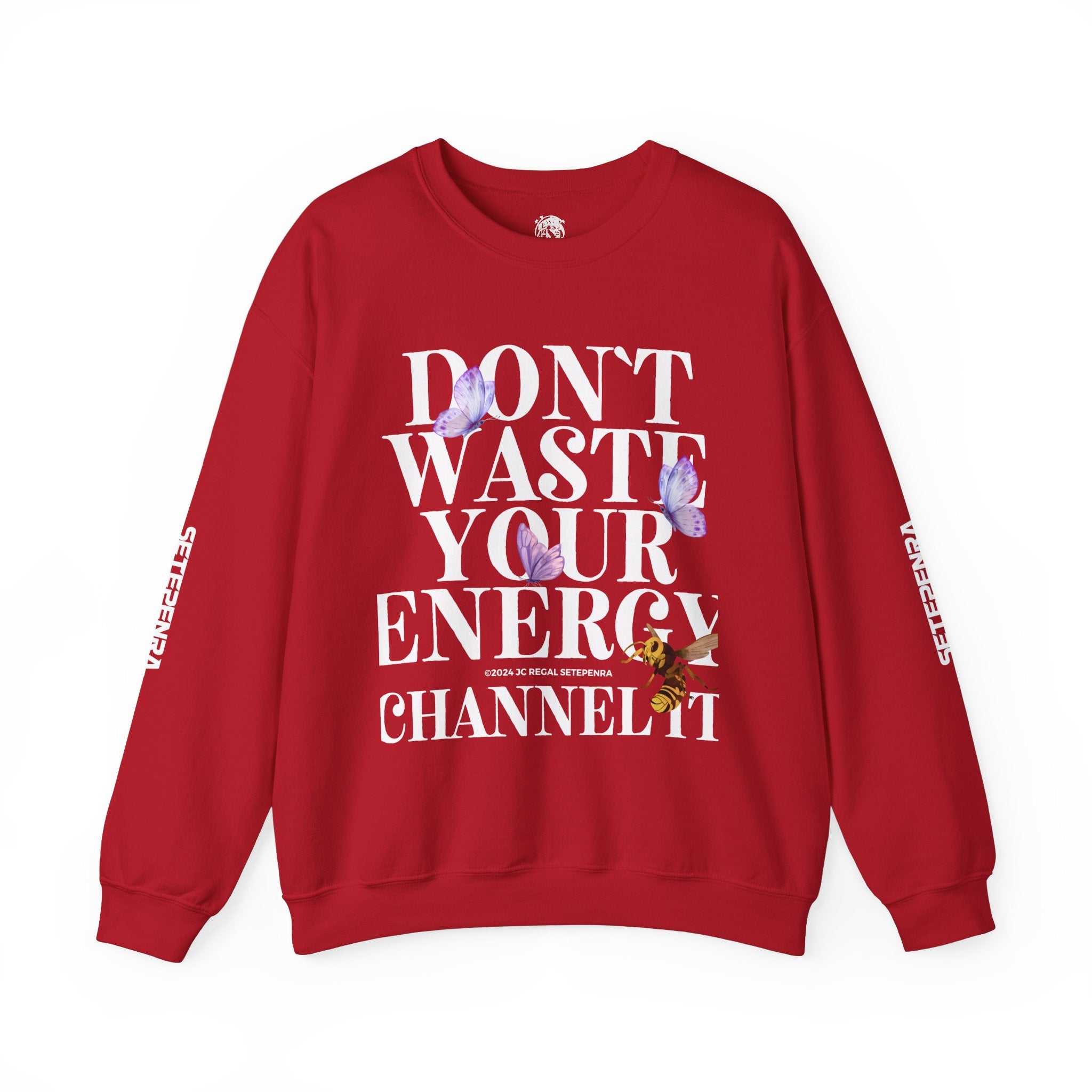 Channel It Unisex Heavy Blend™ Crewneck Sweatshirt (White Print) SETEPENRA Sweatshirt.