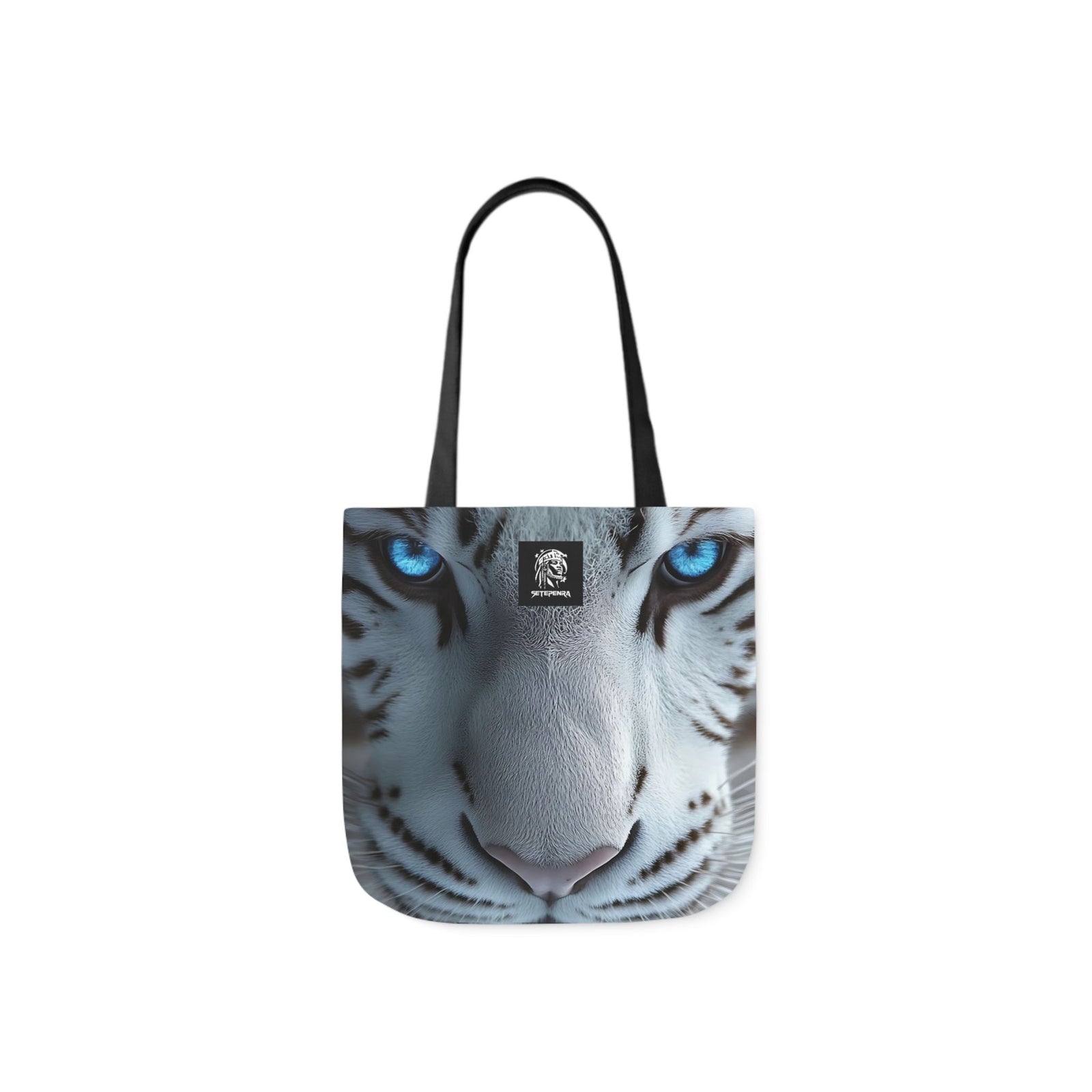 Primal Power Canvas Tote Bag, 5-Color Straps - White Tiger (2nd Edition) SETEPENRA Accessories.