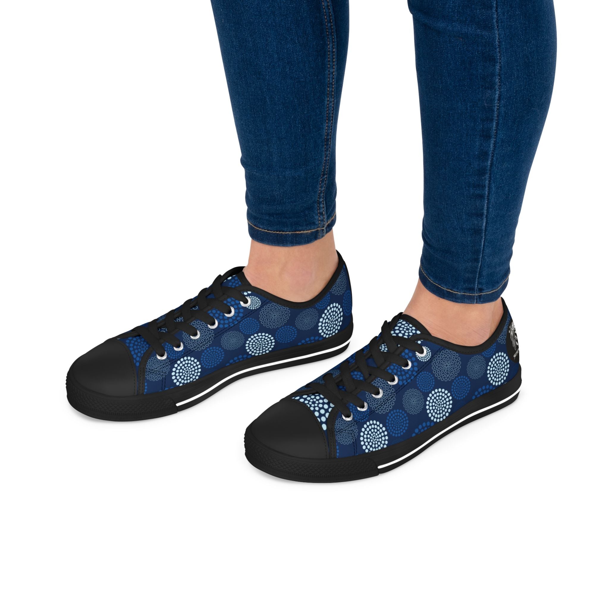 Kaleido Blue Women's Low Top Sneakers