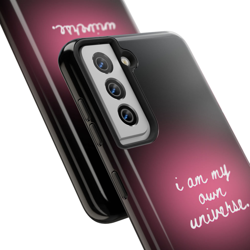 I Am My Own Universe — Pink Glow Protective Cover Tough Phone Case