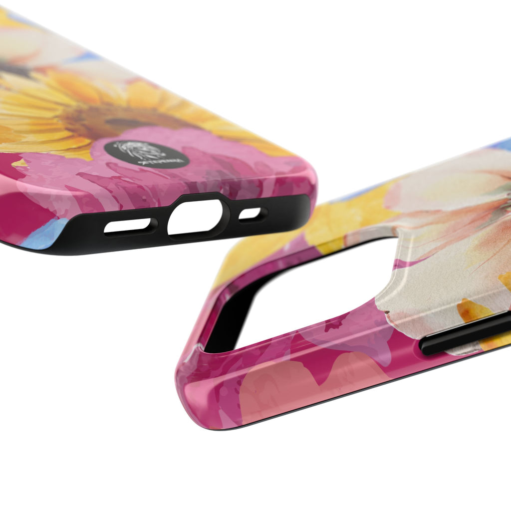 Watercolor Flowers Tough Phone Case (For iPhone, Galaxy & More)