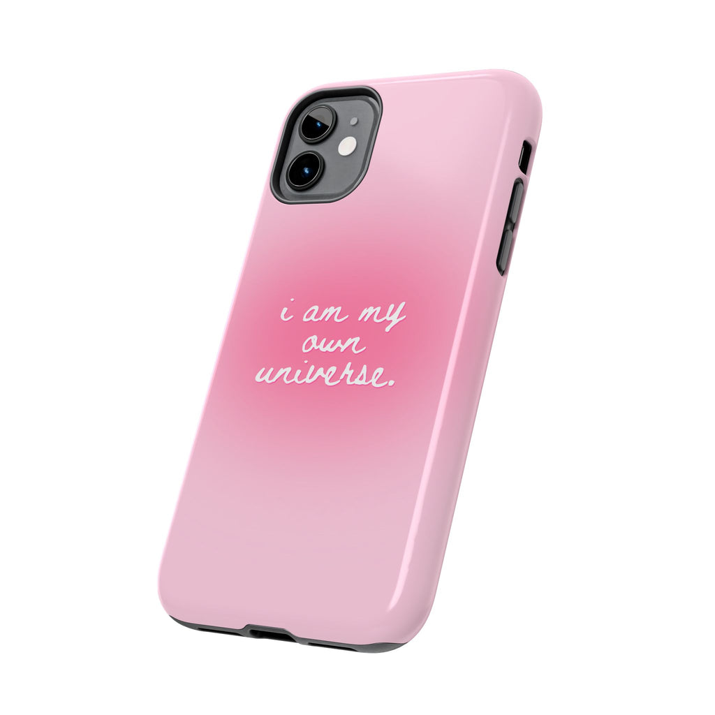 I Am My Own Universe — Pink Gradient Protective Cover Tough Phone Case
