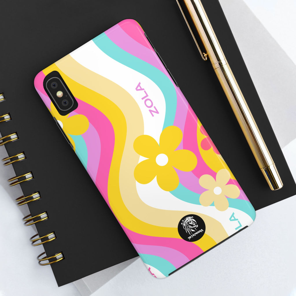 Zola Tough Phone Case (For iPhone, Galaxy & More) - White Wave