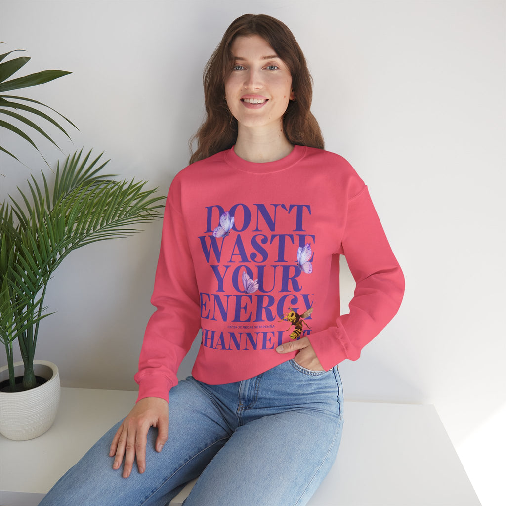 Channel It Unisex Heavy Blend™ Crewneck Sweatshirt (Purple Print)