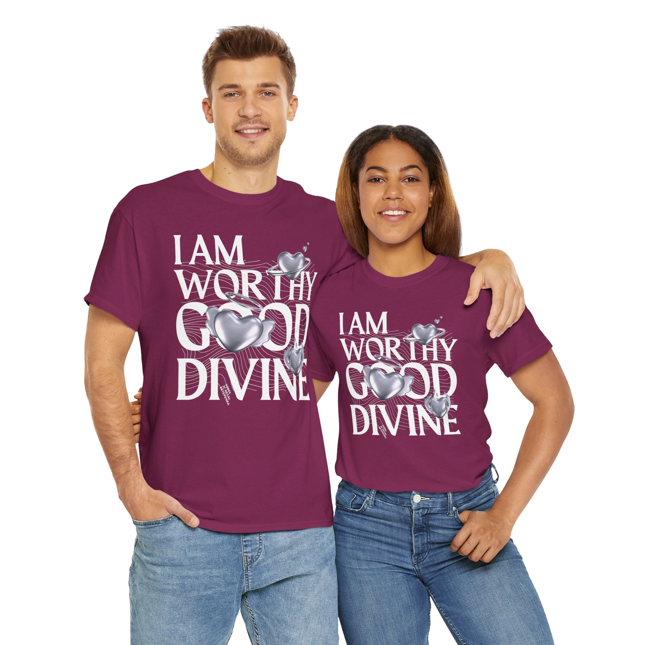 I AM WORTHY GOOD DIVINE Unisex Heavy Cotton Tee