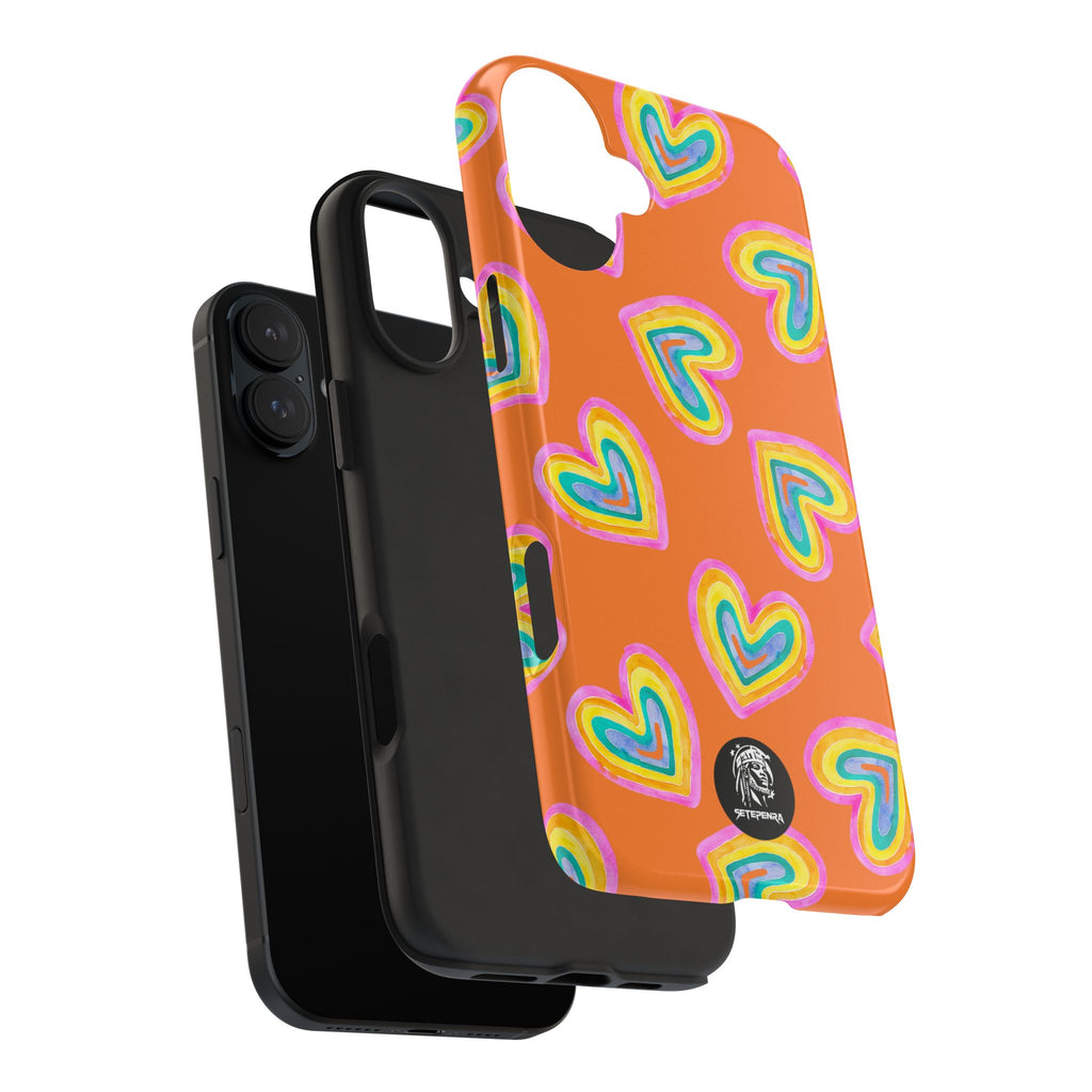 Rainbow Heart Tough Phone Case (For iPhone, Galaxy & More) - Crusta