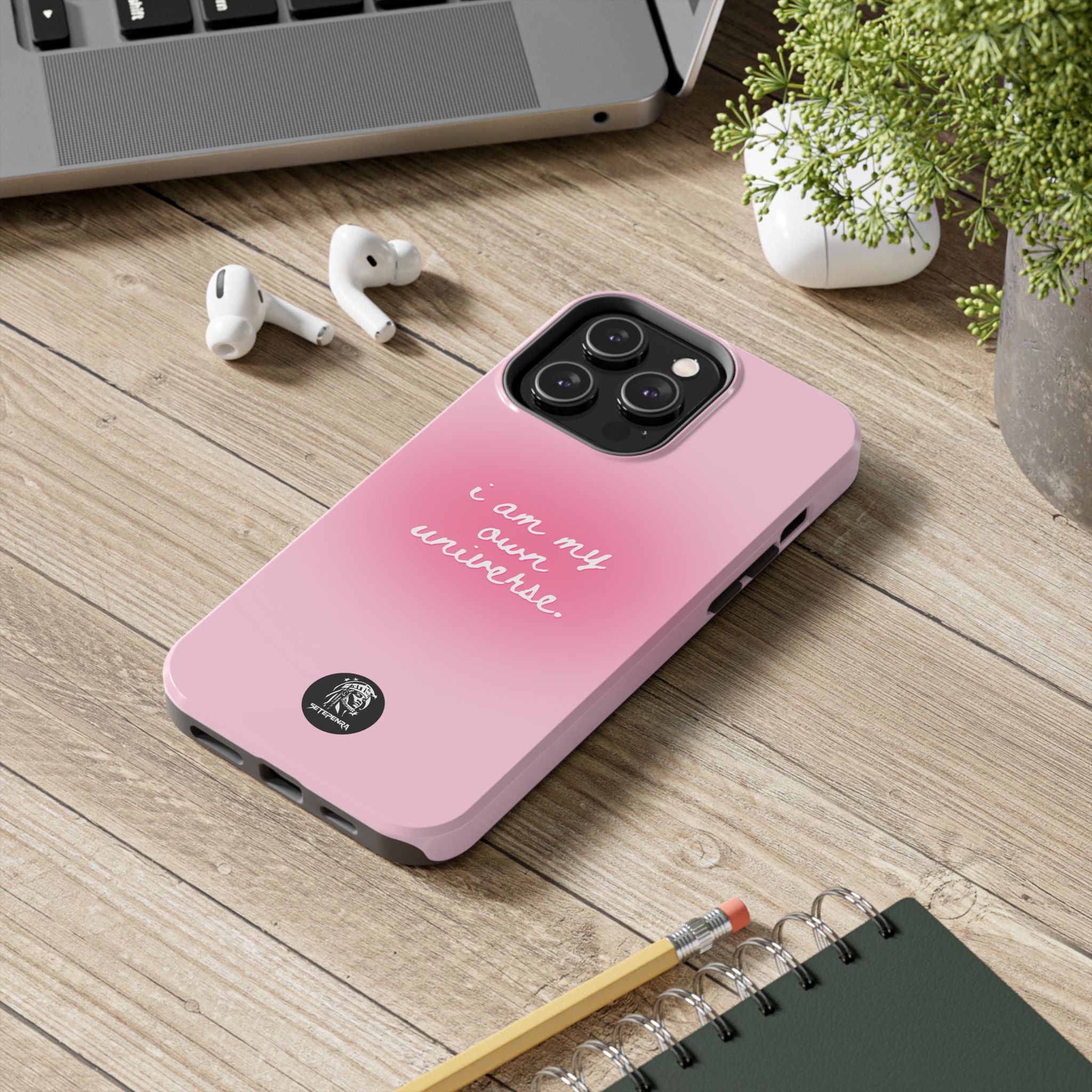 I Am My Own Universe Tough Phone Case (For iPhone, Galaxy & More) - Light Pink