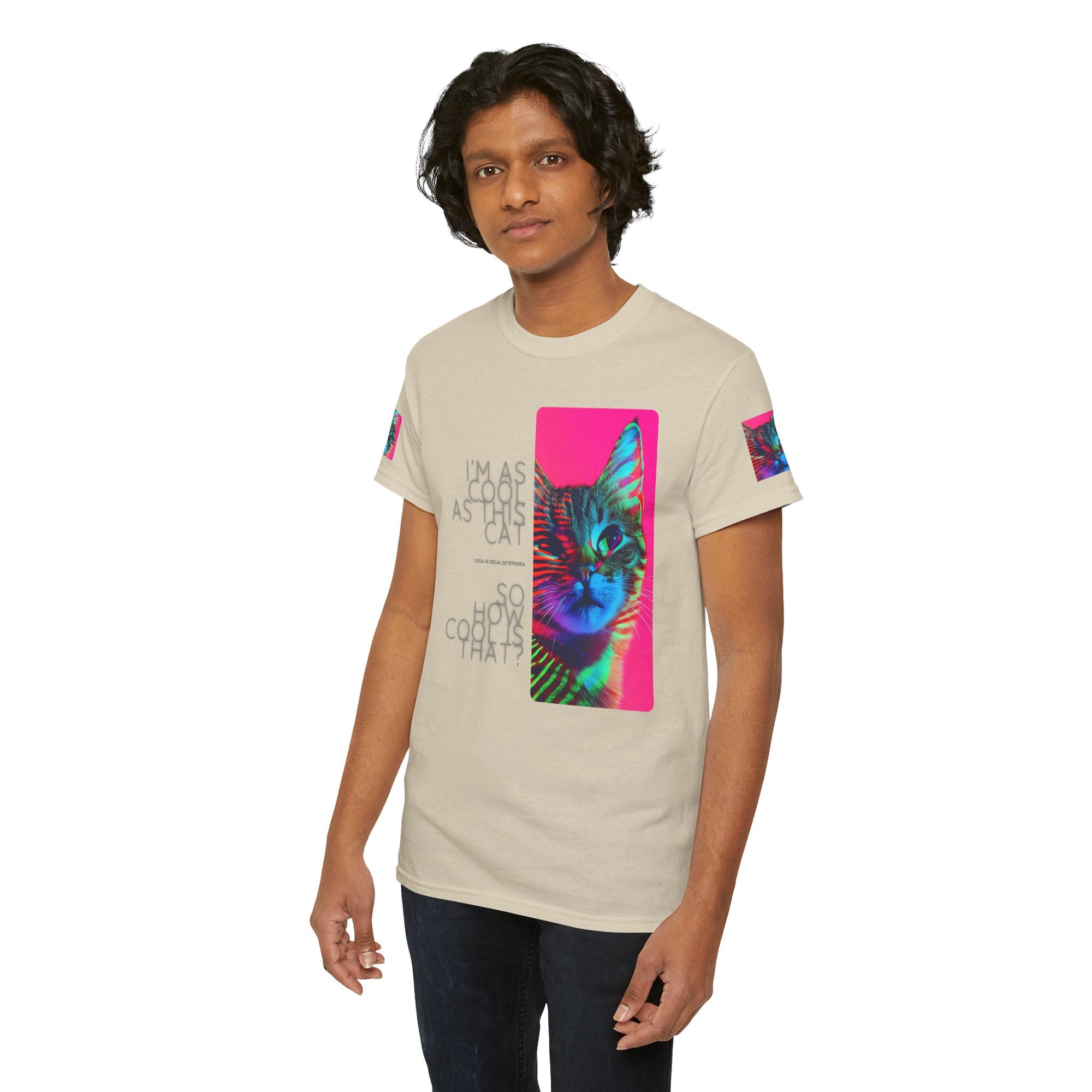 Cool Cat (Whiskers 2) Unisex Heavy Cotton Tee