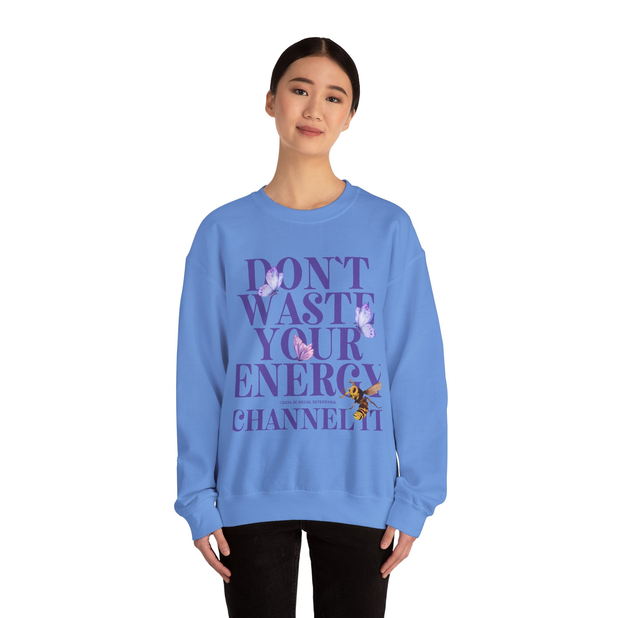 Channel It Unisex Heavy Blend™ Crewneck Sweatshirt (Purple Print)