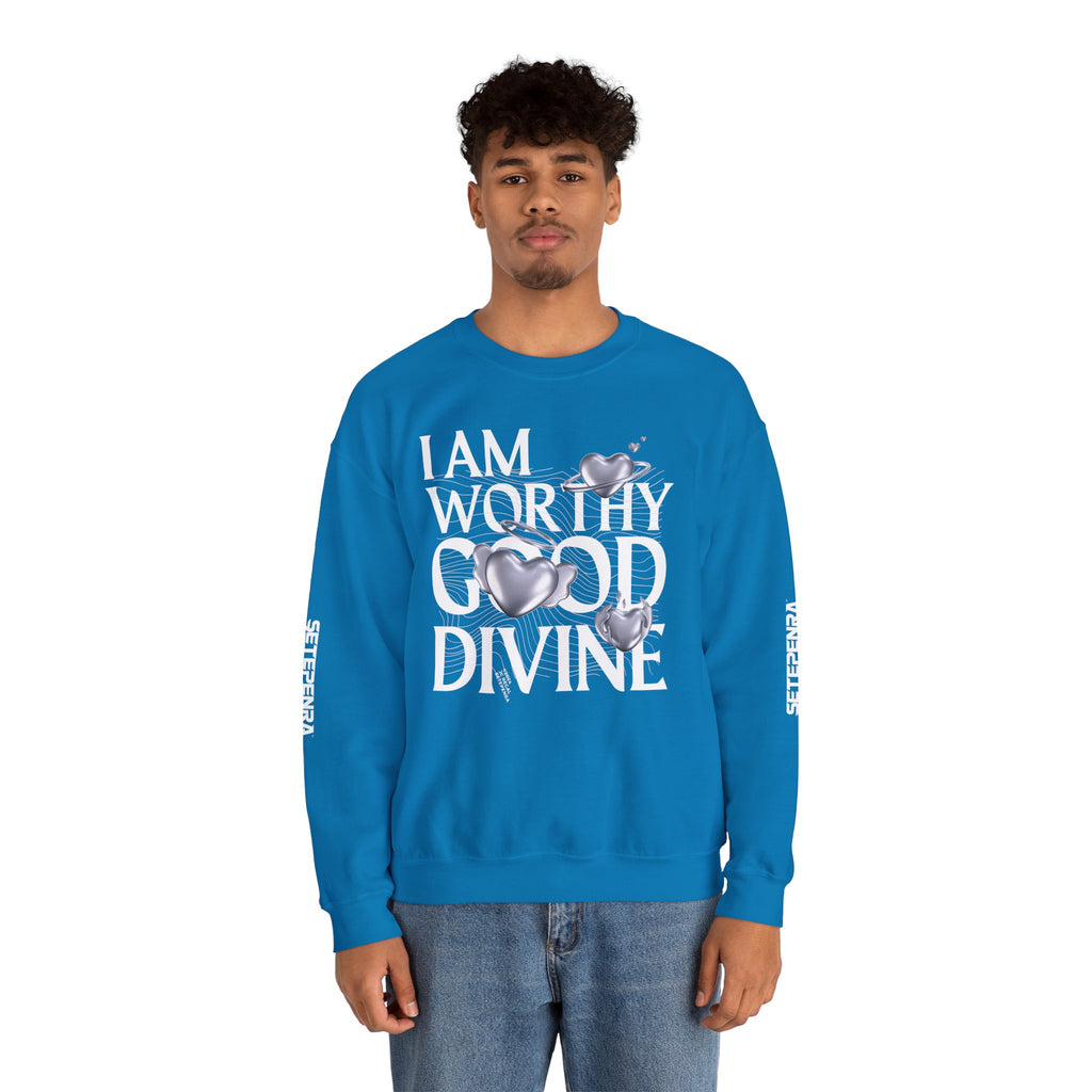 I AM WORTHY GOOD DIVINE Unisex Heavy Blend™ Crewneck Sweatshirt SETEPENRA Sweatshirt.