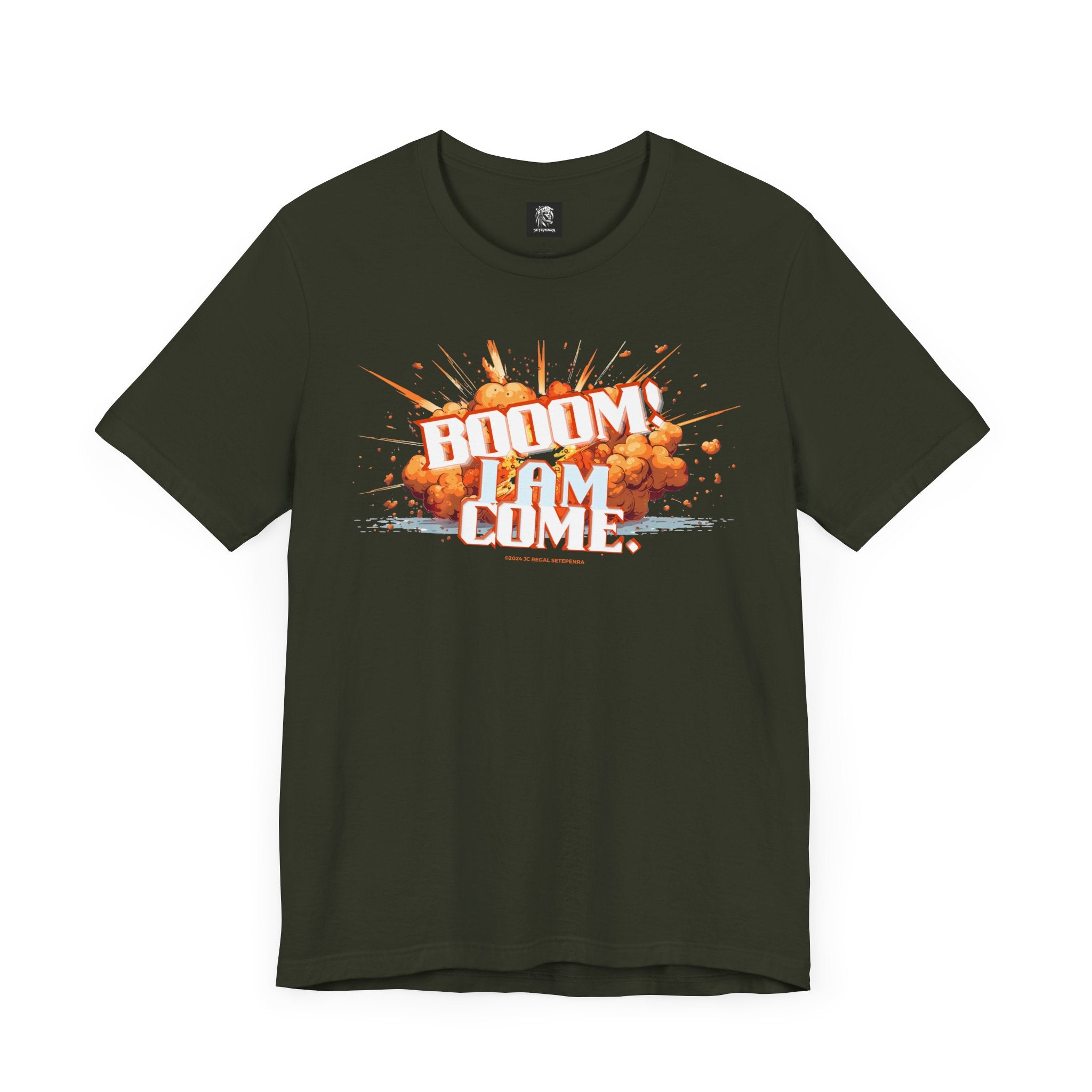BOOOM! I AM COME Unisex Jersey Short Sleeve Tee SETEPENRA T-Shirt.