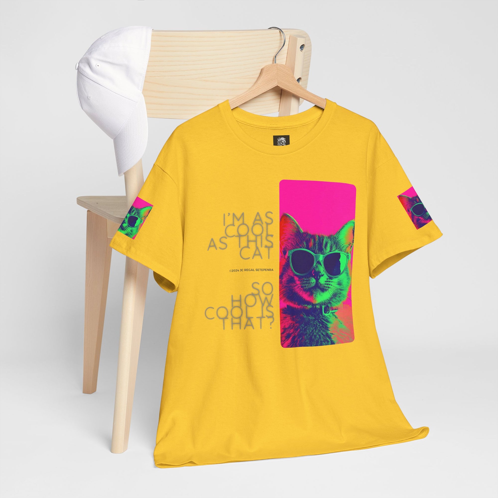 Cool Cat (Whiskers 1) Unisex Heavy Cotton Tee