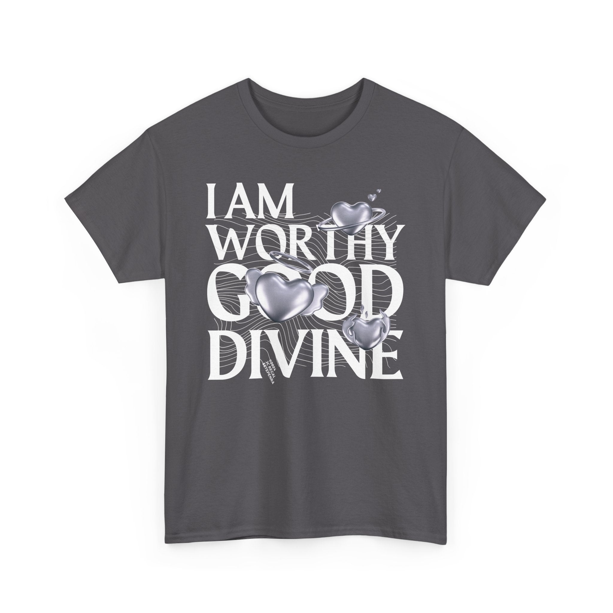 I AM WORTHY GOOD DIVINE Unisex Heavy Cotton Tee SETEPENRA T-Shirt.