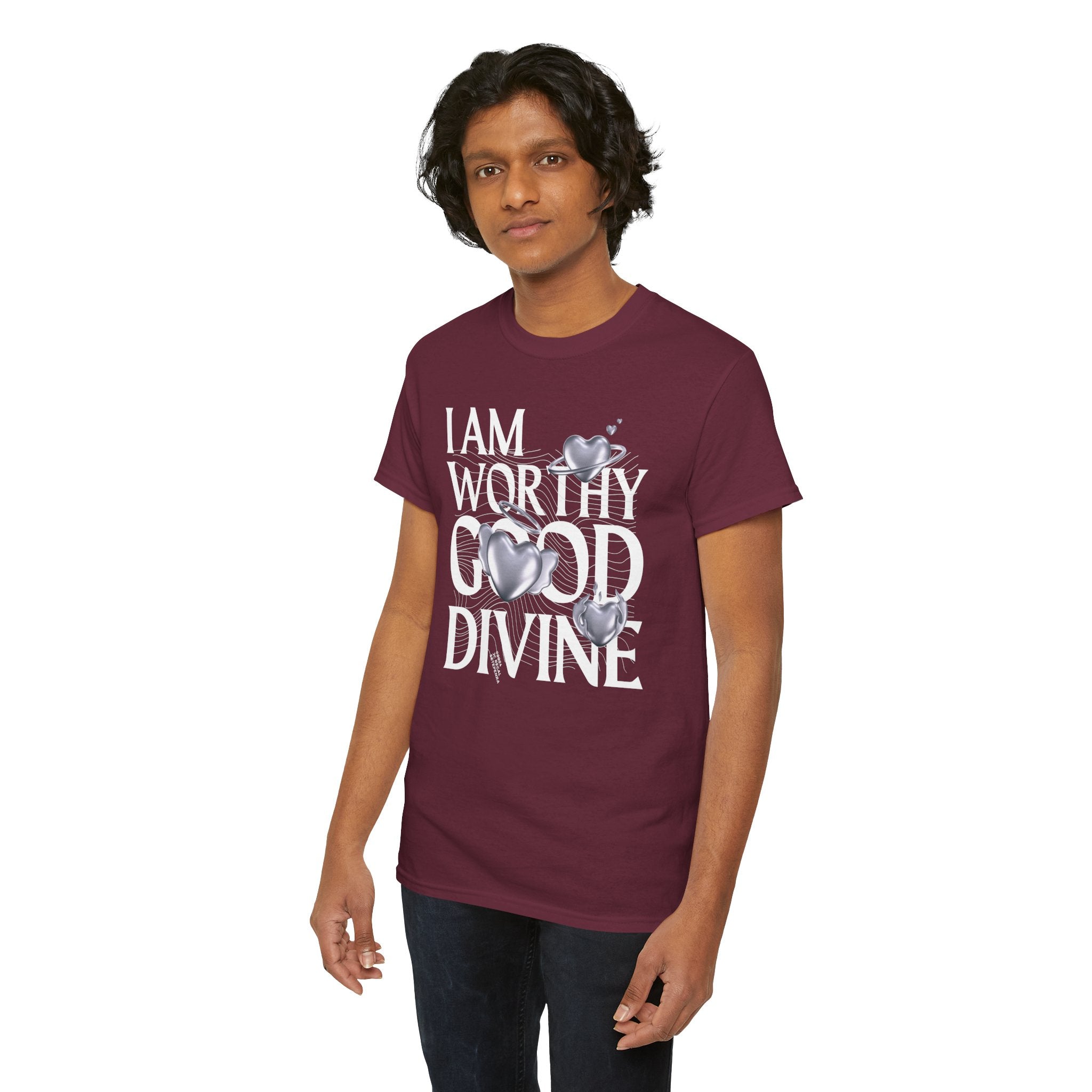 I AM WORTHY GOOD DIVINE Unisex Heavy Cotton Tee