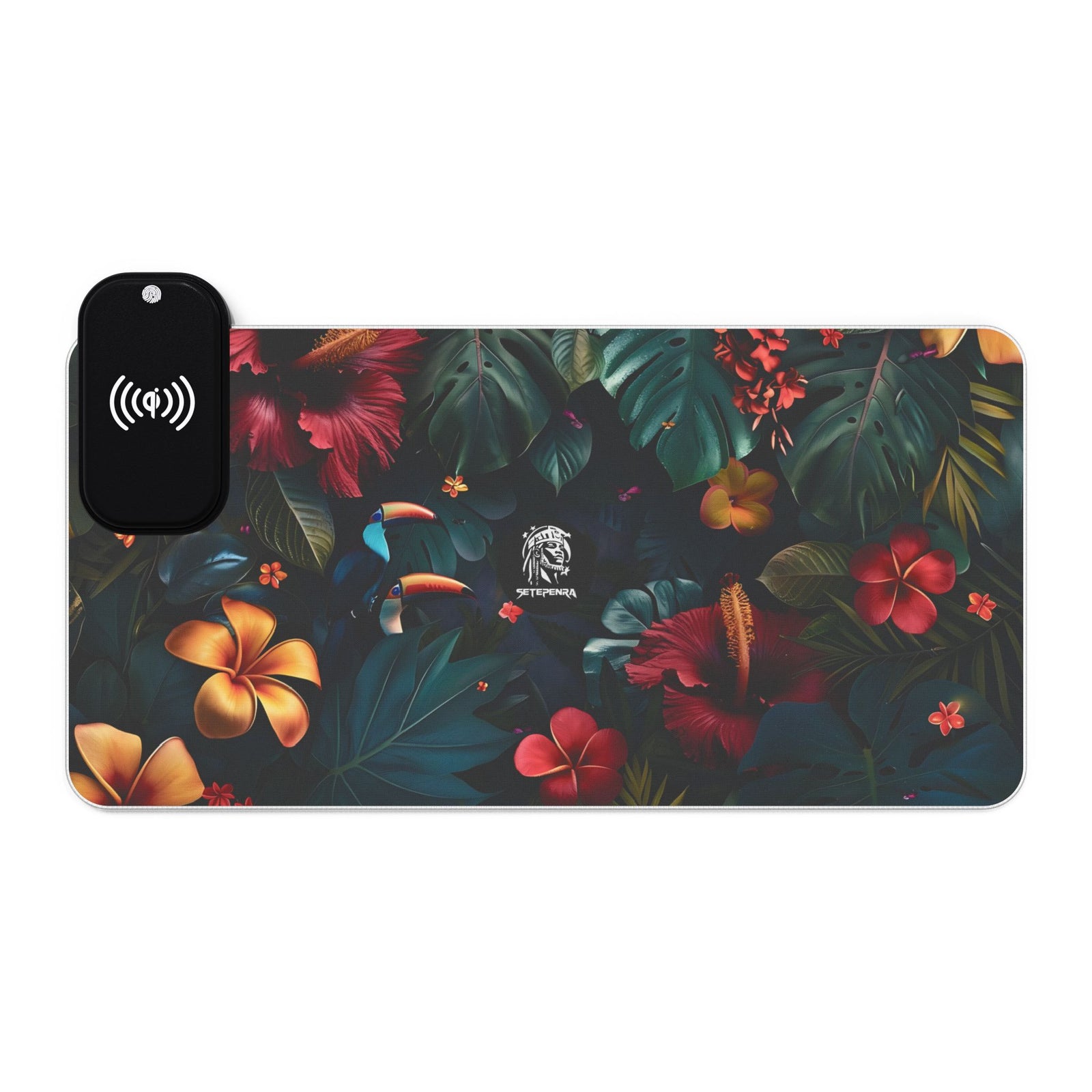 Tropican Retreat (Scene 1) LED Gaming Mousepad w/Wireless Charging