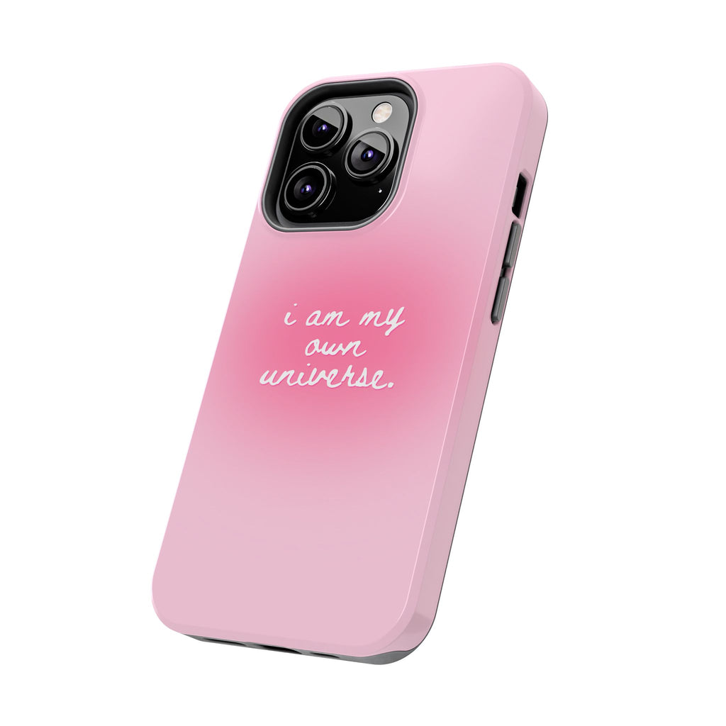 I Am My Own Universe — Pink Gradient Protective Cover Tough Phone Case