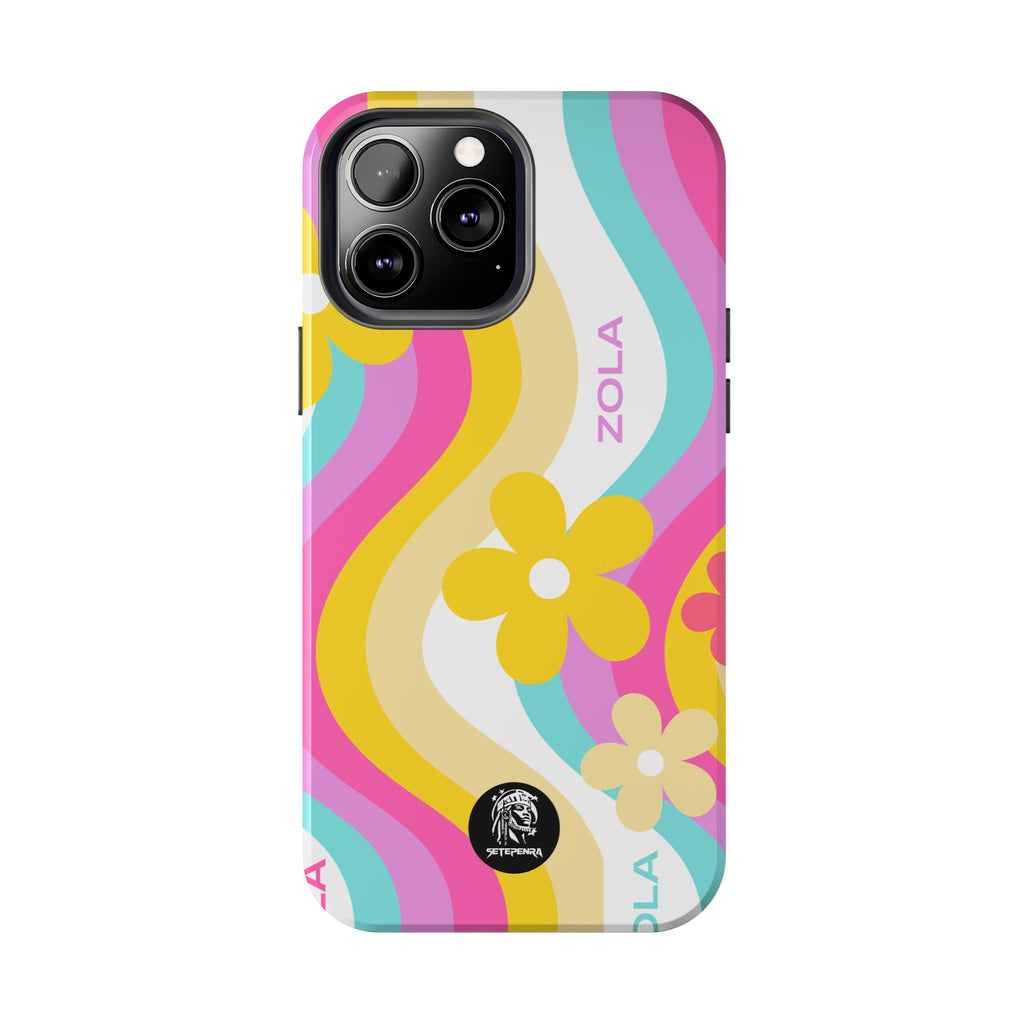 Zola Tough Phone Case (For iPhone, Galaxy & More) - White Wave