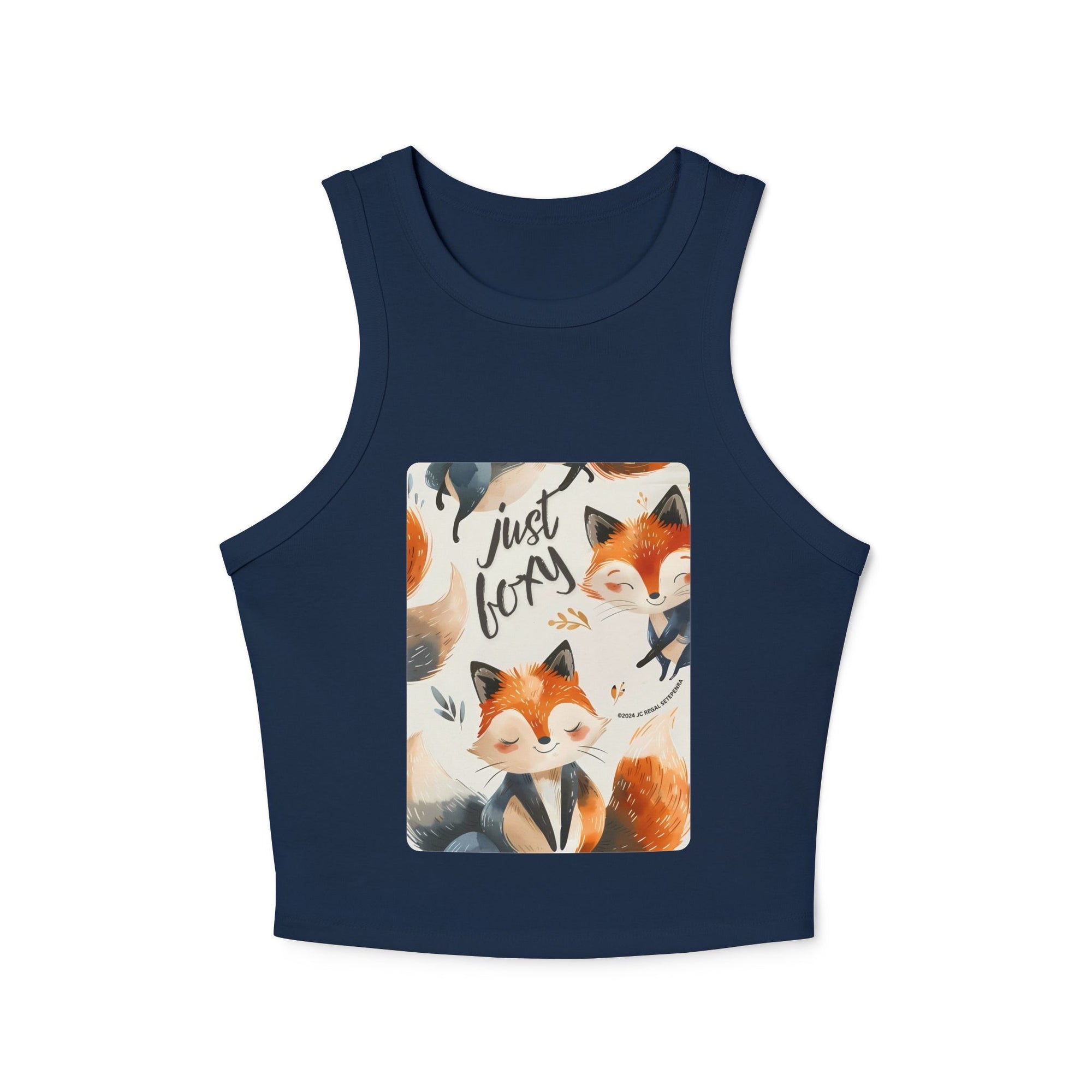 Just Foxy Women's Micro Rib Racer Tank Top SETEPENRA Tank Top.