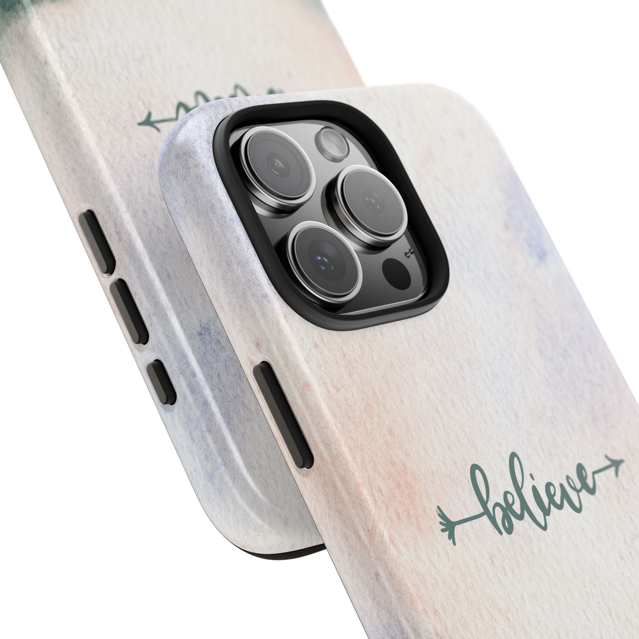 Believe Tough Phone Case (For iPhone, Galaxy & More) - Watercolor Flower