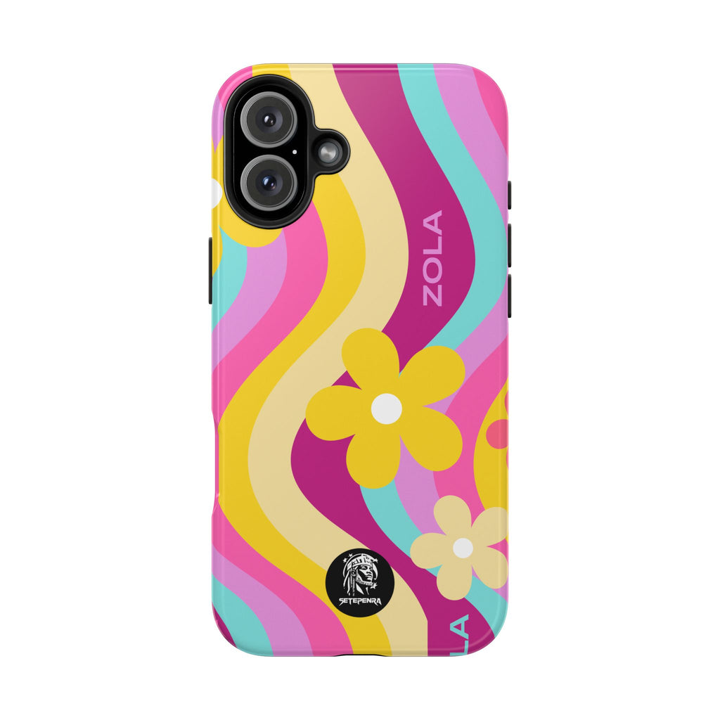 Zola Tough Phone Case (For iPhone, Galaxy & More) - Pink Wave