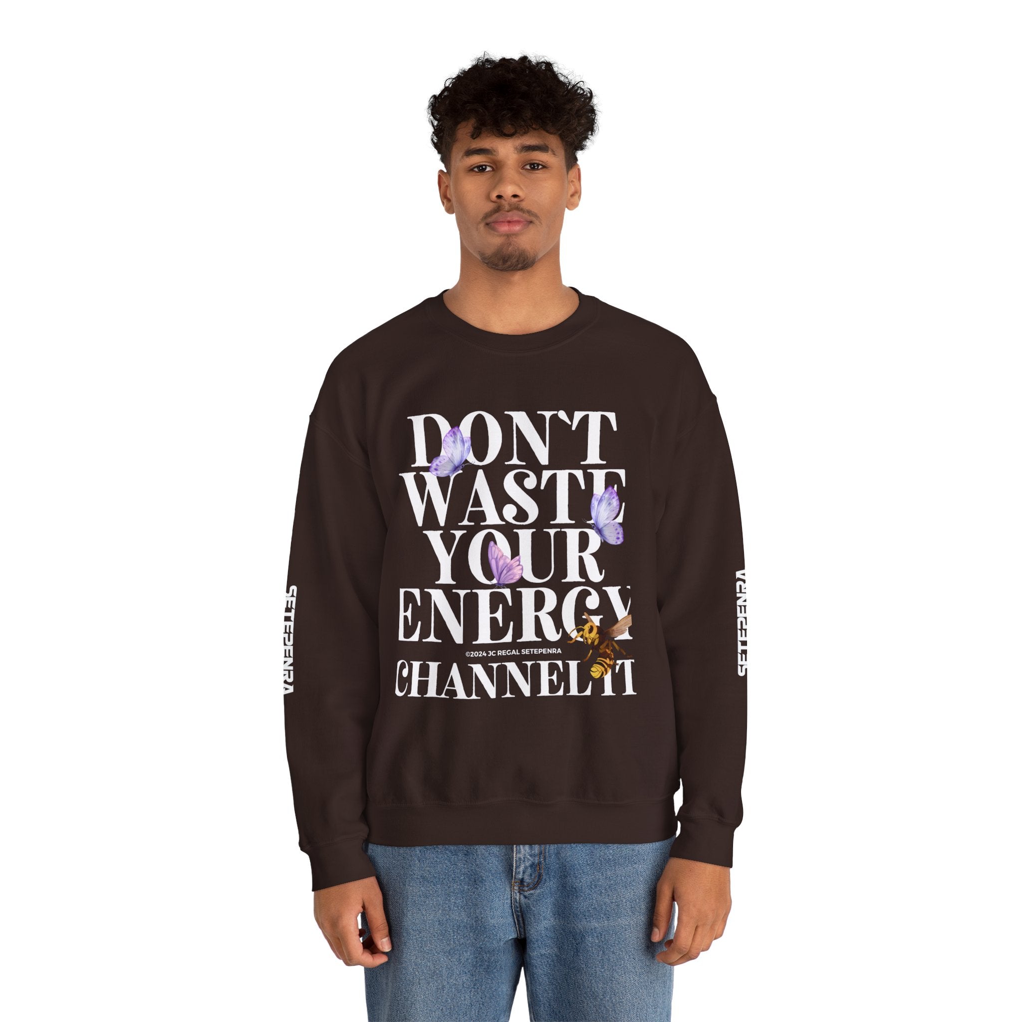 Channel It Unisex Heavy Blend™ Crewneck Sweatshirt (White Print)