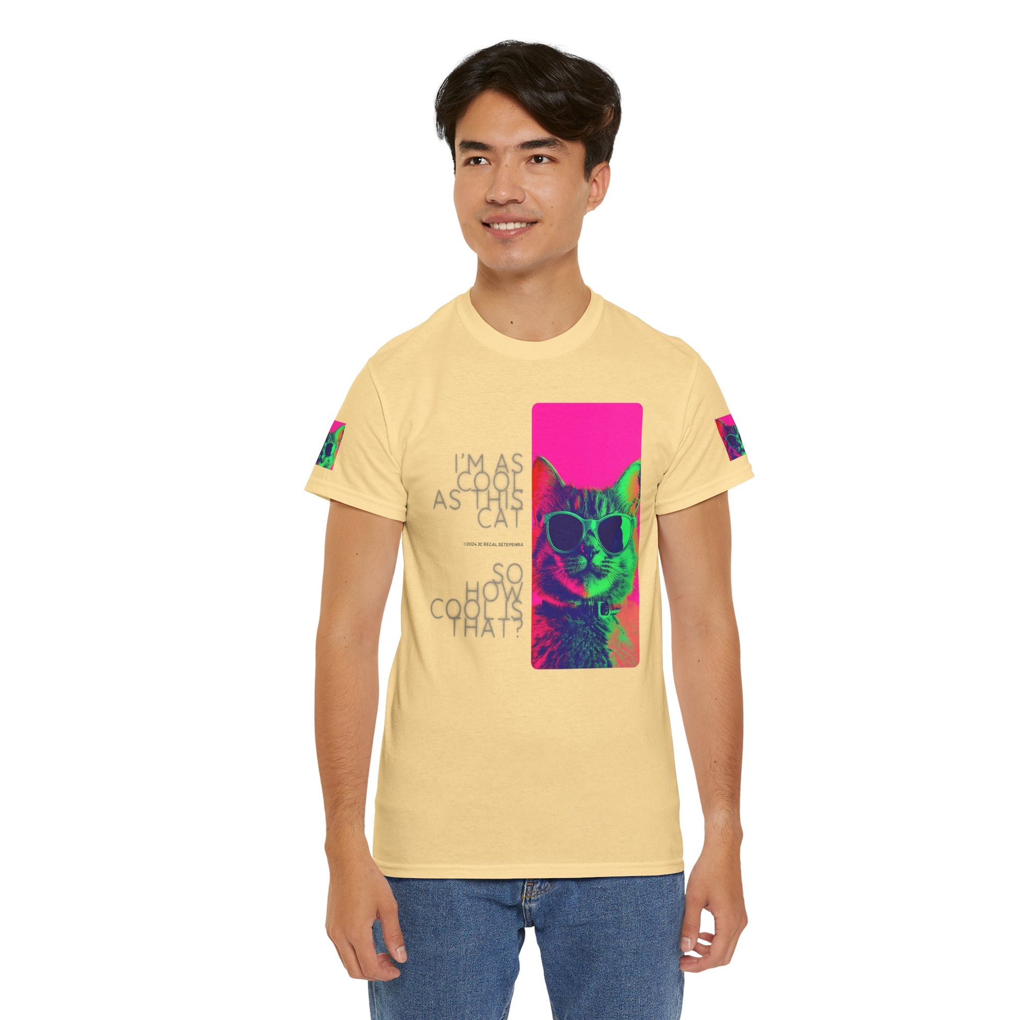 Cool Cat (Whiskers 1) Unisex Heavy Cotton Tee