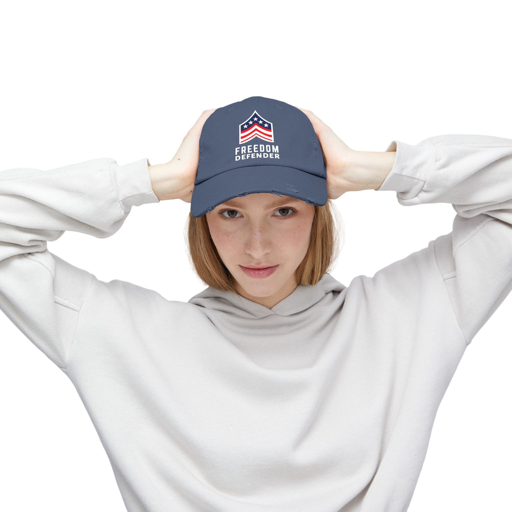Freedom Defender Unisex Distressed Cap