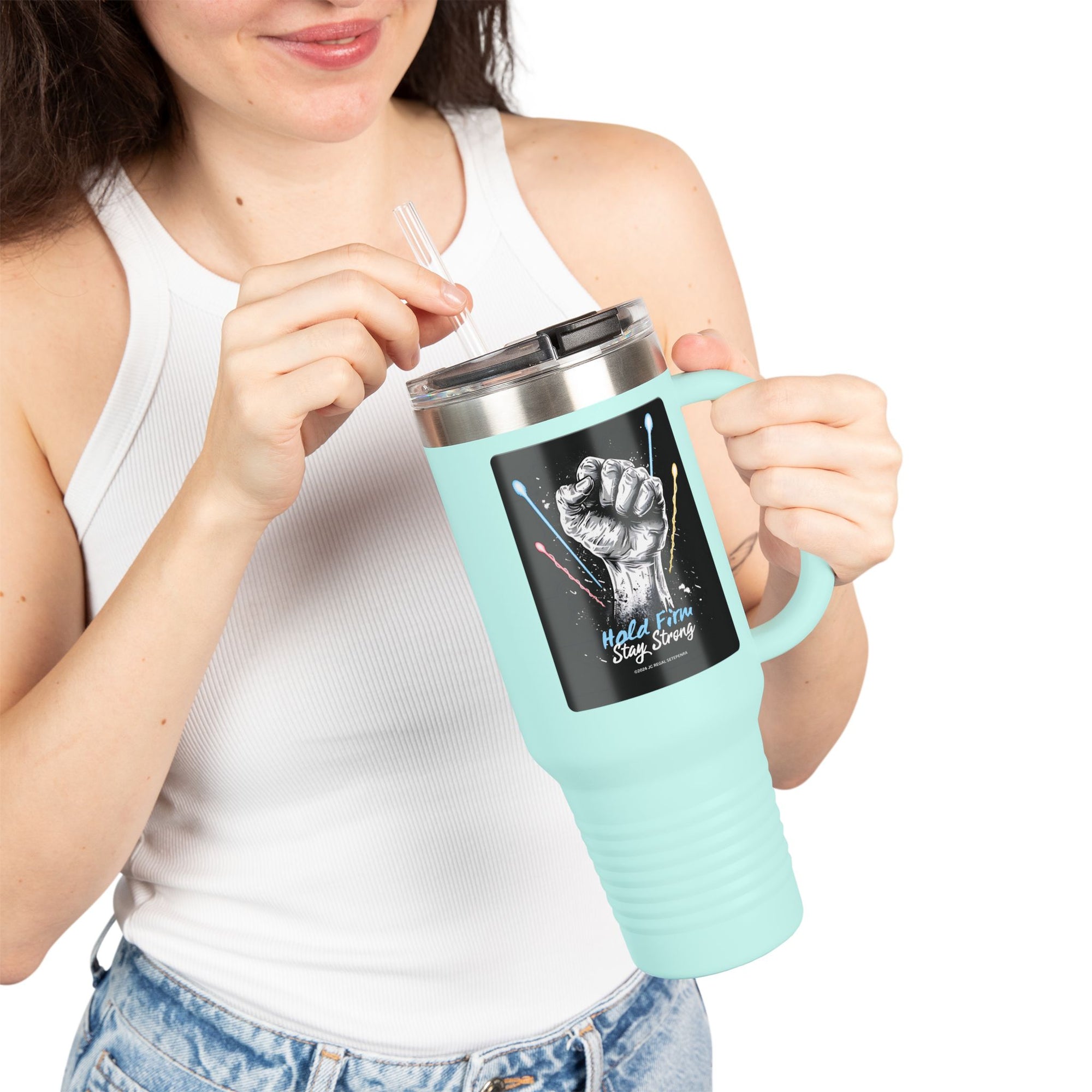 Hold Firm Stay Strong Insulated Travel Mug, 40oz