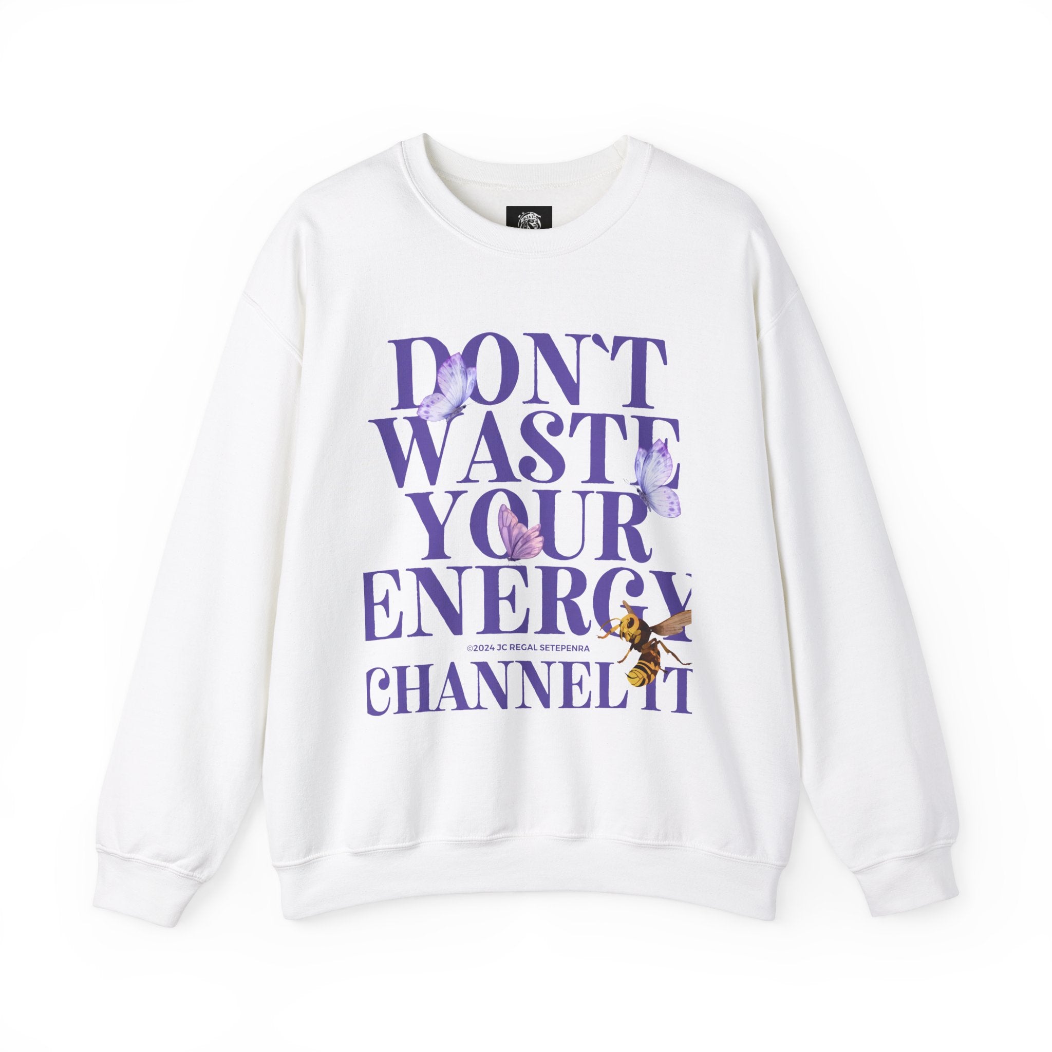 Channel It Unisex Heavy Blend™ Crewneck Sweatshirt (Purple Print) SETEPENRA Sweatshirt.