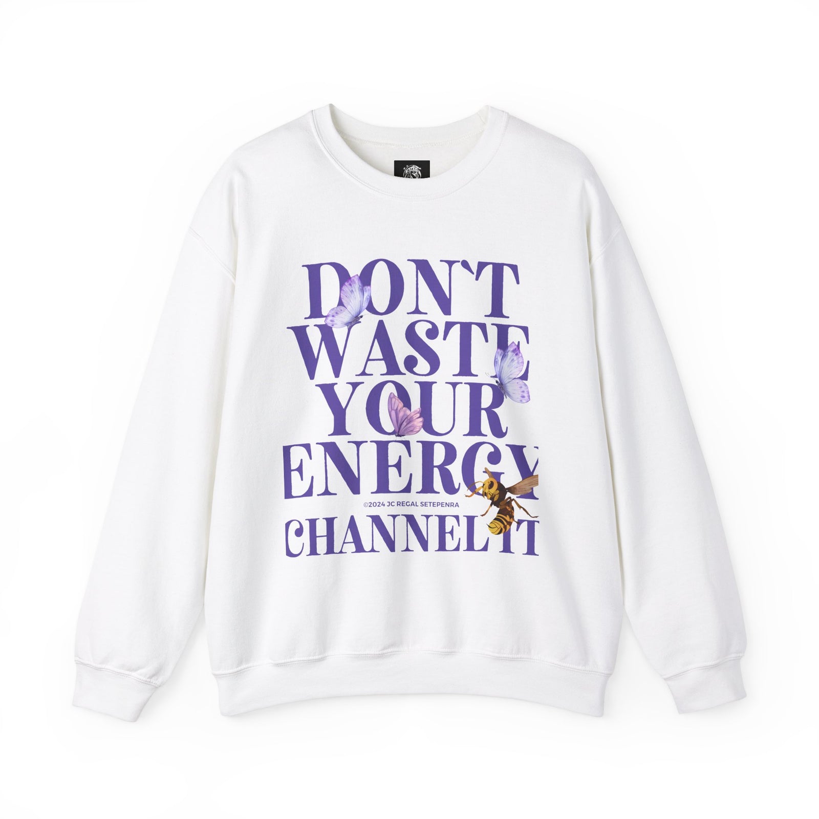 Channel It Unisex Heavy Blend™ Crewneck Sweatshirt (Purple Print) SETEPENRA Sweatshirt.
