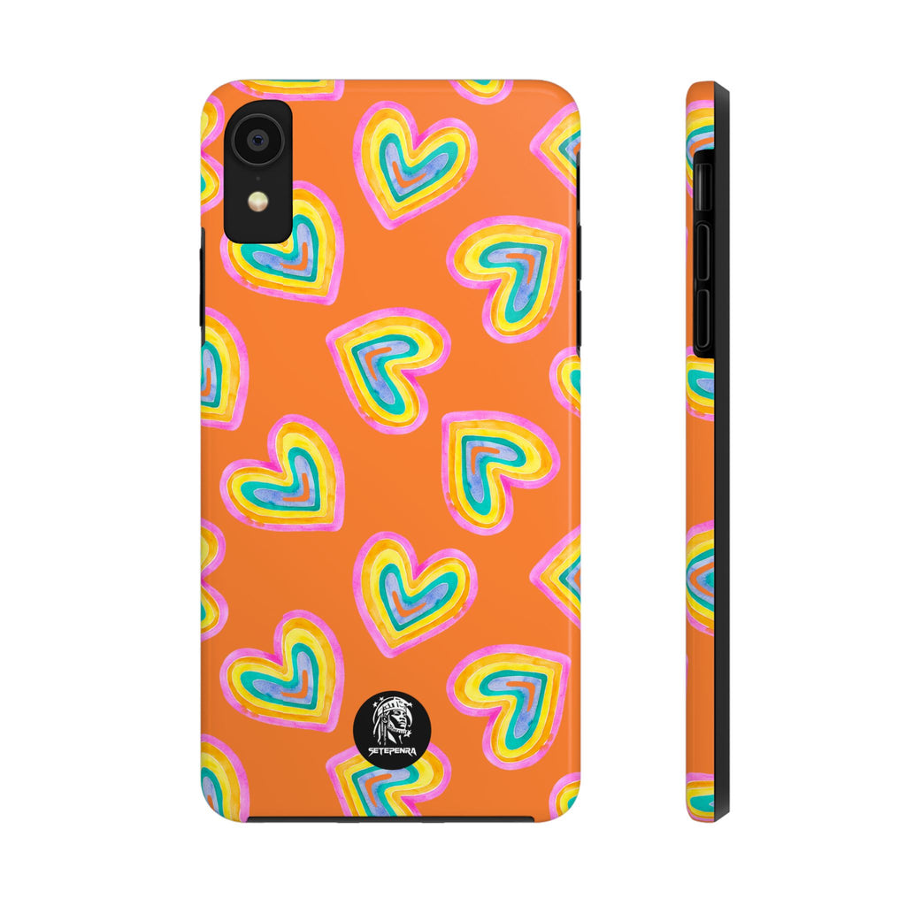 Rainbow Heart Tough Phone Case (For iPhone, Galaxy & More) - Crusta SETEPENRA Phone Case.