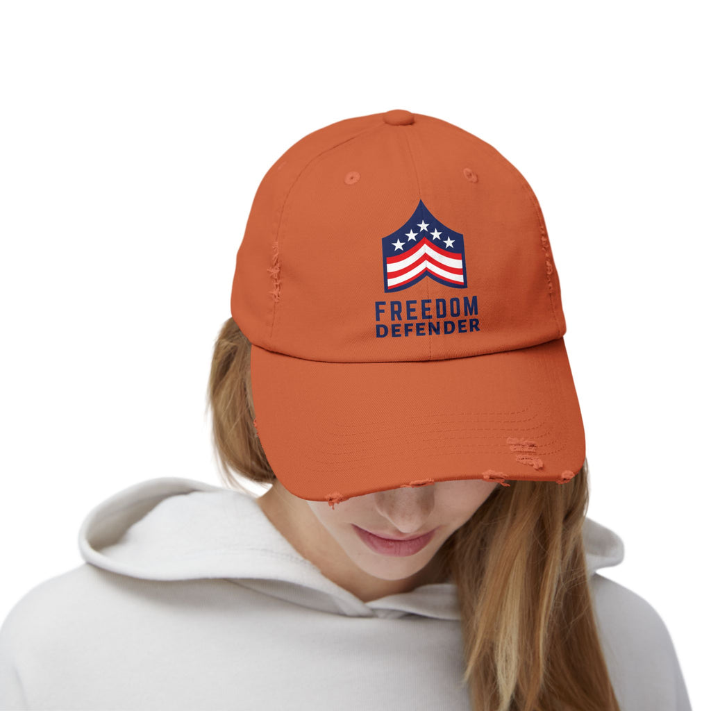 Freedom Defender Unisex Distressed Cap