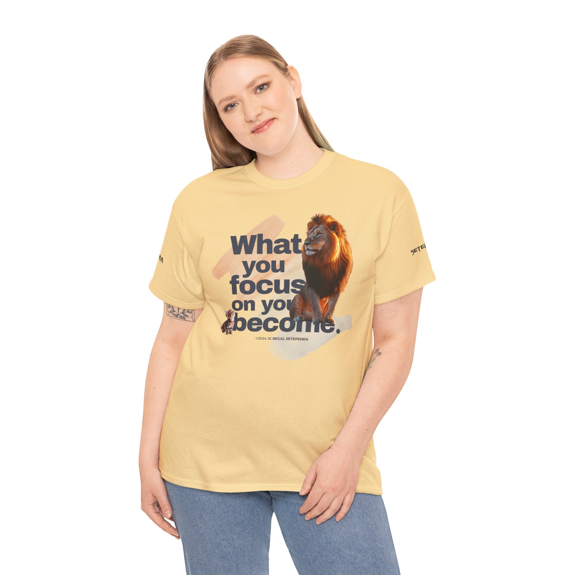 What You Focus On You Become Unisex Heavy Cotton Tee