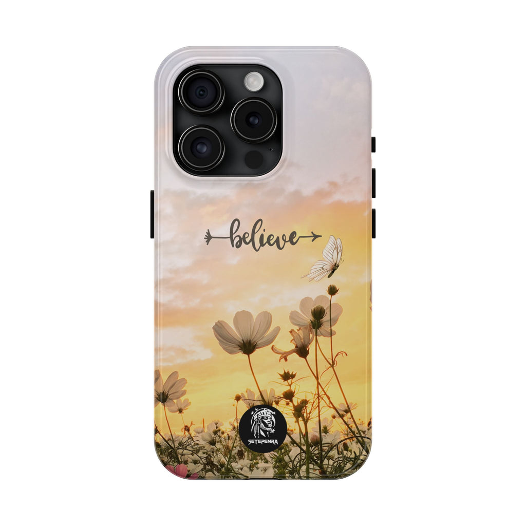 Believe Tough Phone Case (For iPhone, Galaxy & More) - Aesthetic Flower