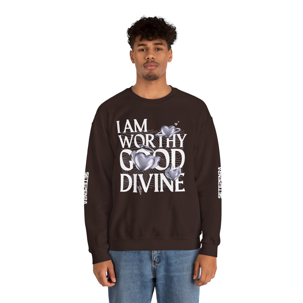 I AM WORTHY GOOD DIVINE Unisex Heavy Blend™ Crewneck Sweatshirt