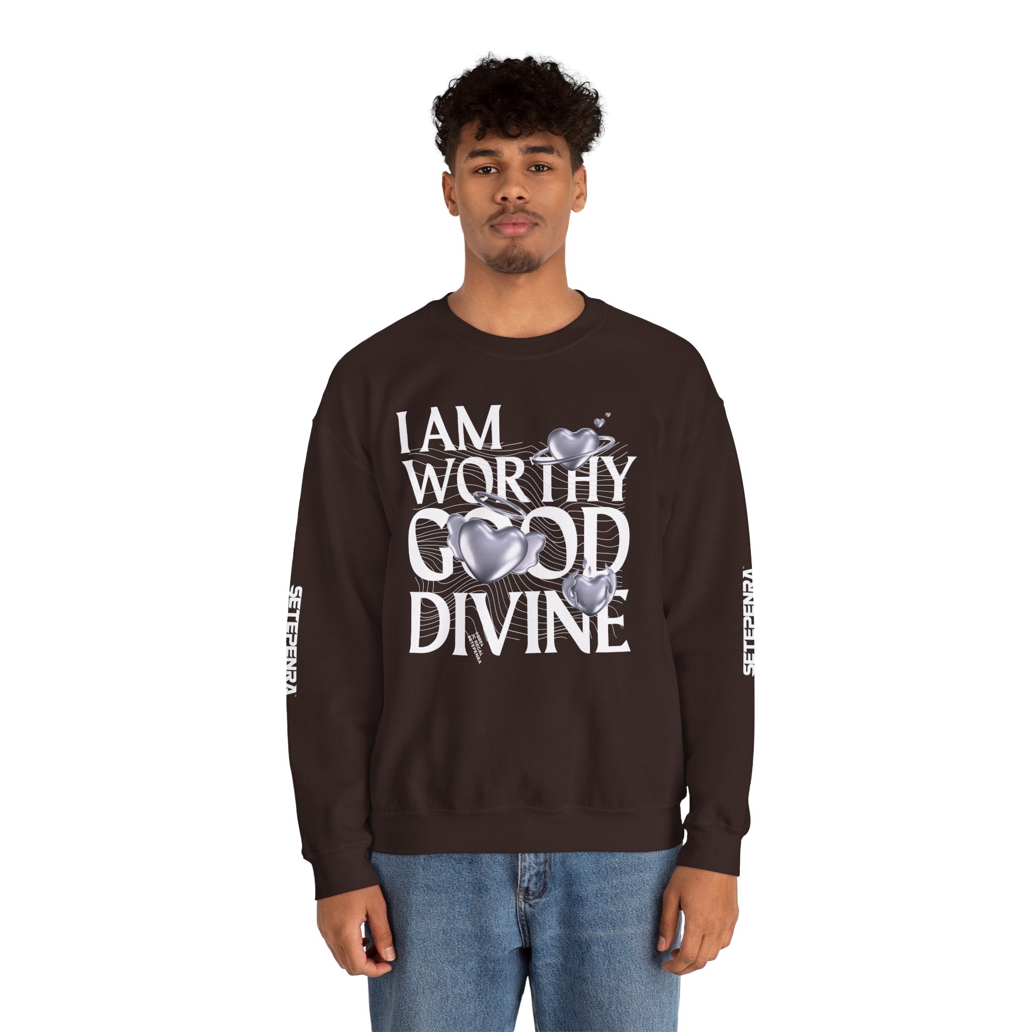 I AM WORTHY GOOD DIVINE Unisex Heavy Blend™ Crewneck Sweatshirt