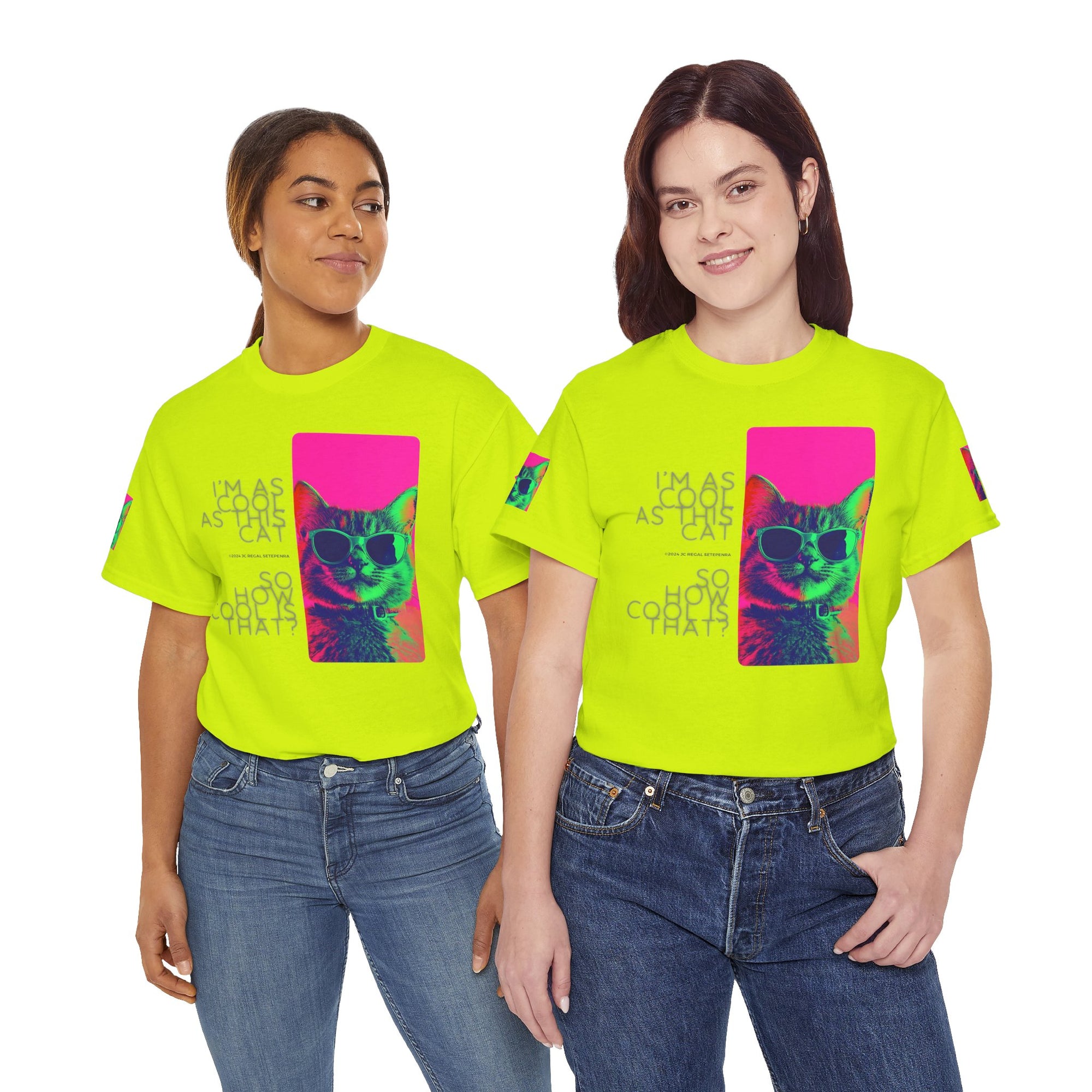 Cool Cat (Whiskers 1) Unisex Heavy Cotton Tee