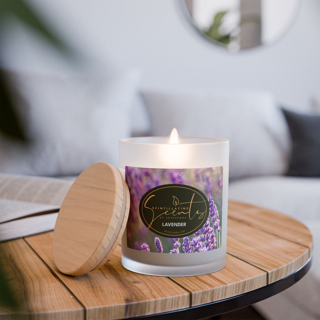 Scintillating Scents by SETEPENRA Frosted Glass Candle, 11oz