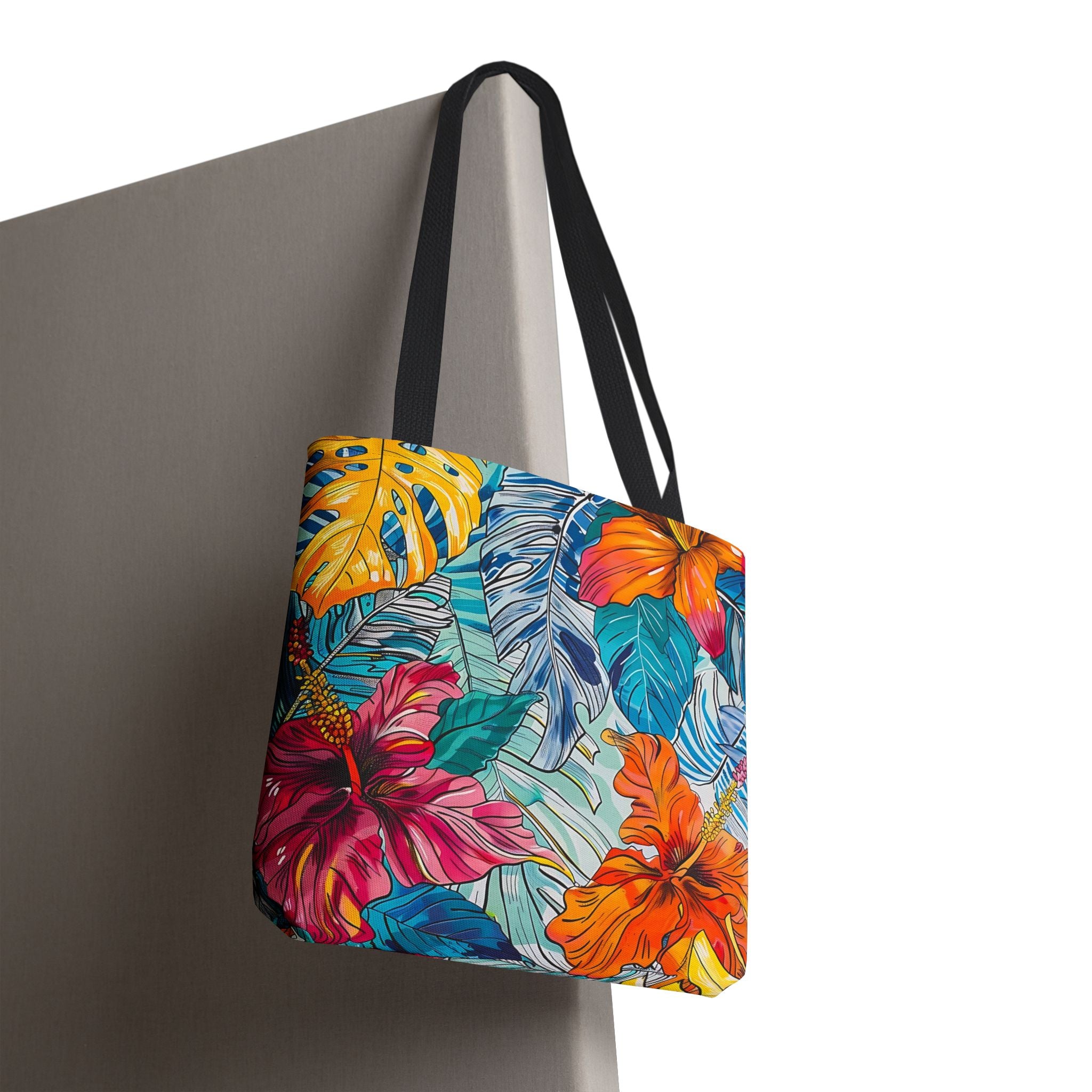Monstera Hibiscus Tote Bag