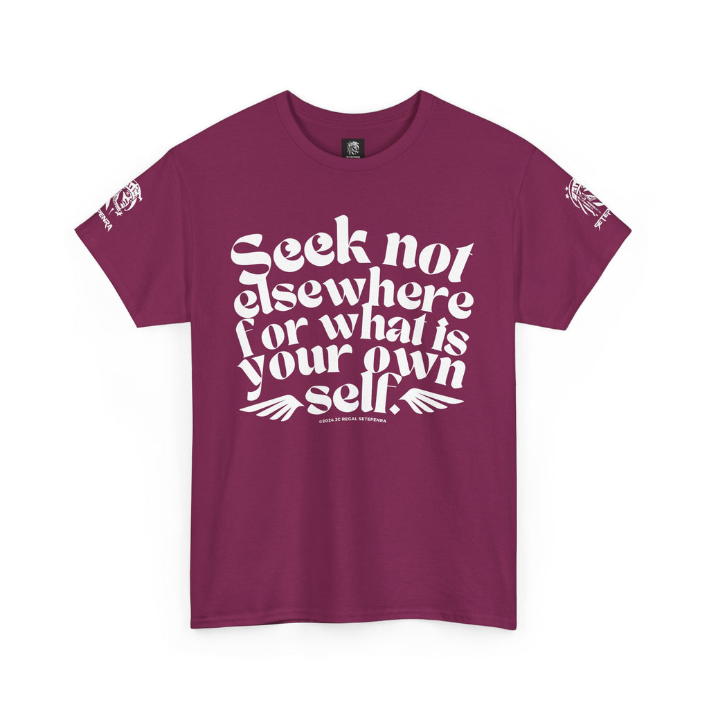 Seek Not Elsewhere Unisex Heavy Cotton Tee SETEPENRA T-Shirt.