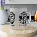 Get Steppin! Frosted Glass Mug, 11oz SETEPENRA Mug.