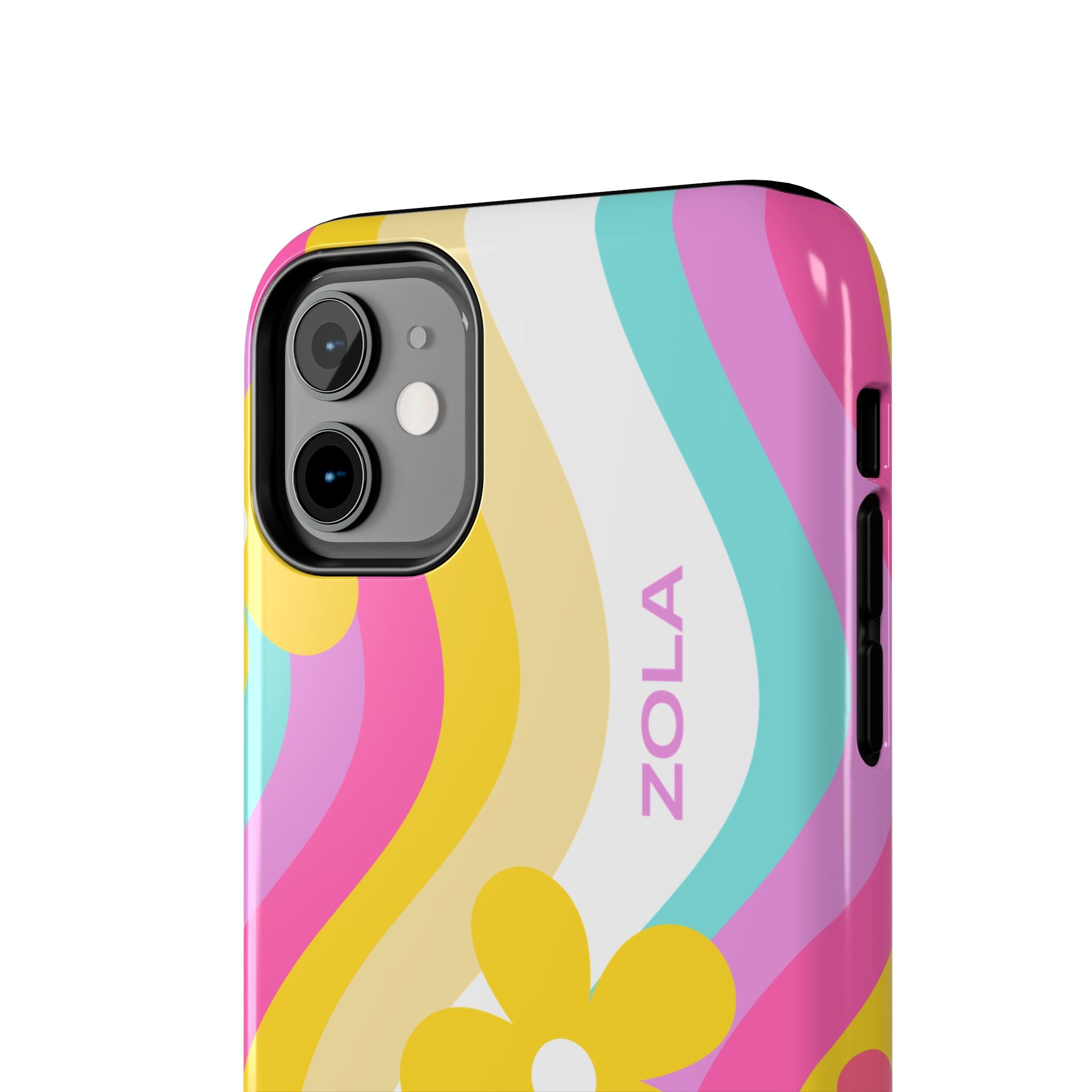 Zola Tough Phone Case (For iPhone, Galaxy & More) - White Wave