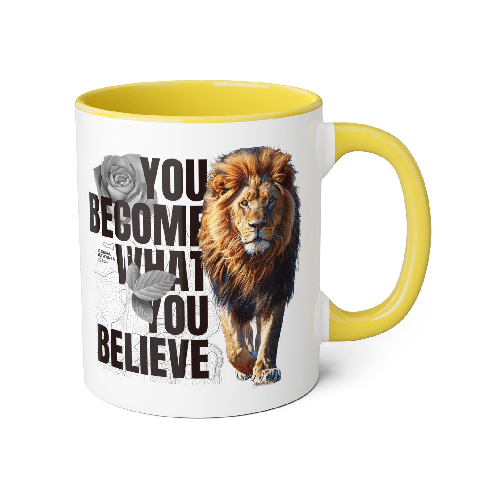 You Become What You Believe Accent Mug, 11oz (Various Colors)