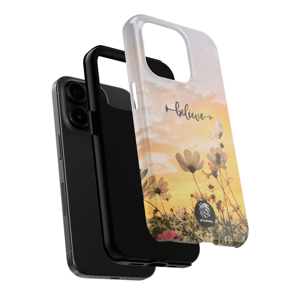 Believe Tough Phone Case (For iPhone, Galaxy & More) - Aesthetic Flower