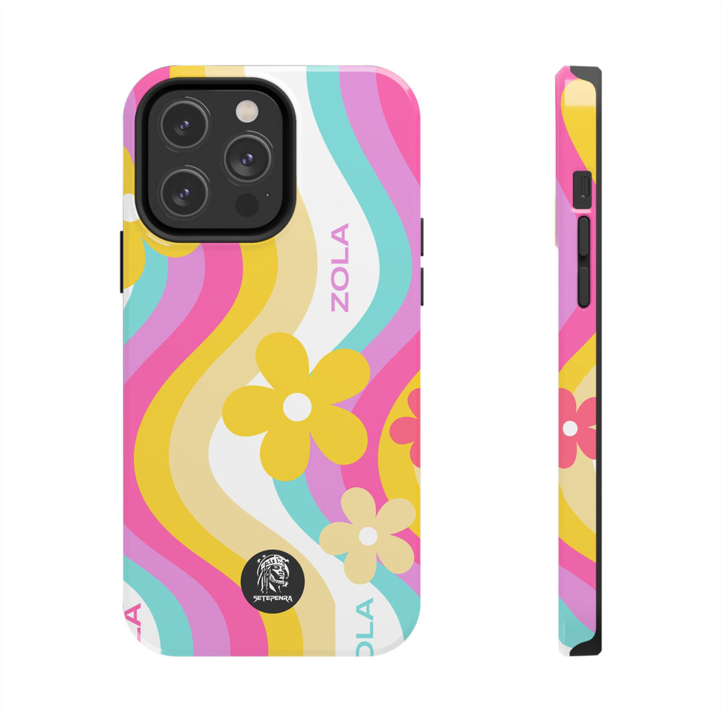 Zola Tough Phone Case (For iPhone, Galaxy & More) - White Wave