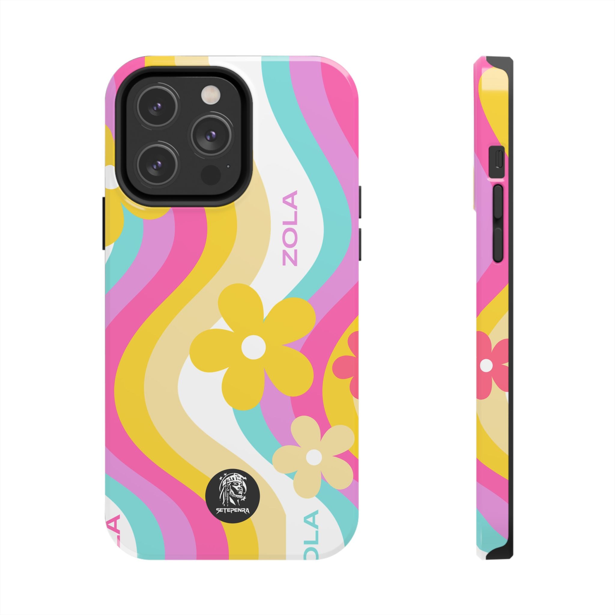 Zola Tough Phone Case (For iPhone, Galaxy & More) - White Wave