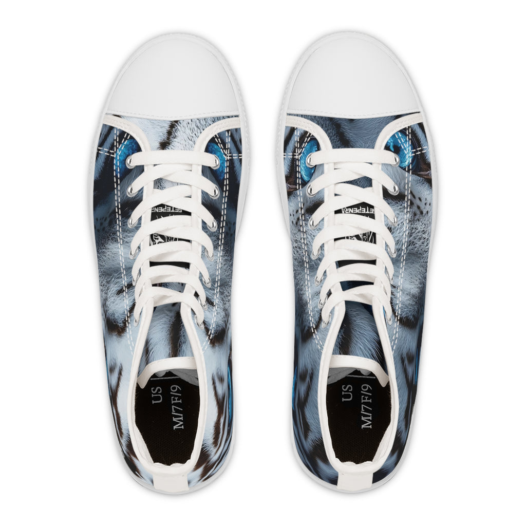 Primal Power Women's High Top Sneakers - White Tiger (1st Edition) SETEPENRA Shoes.