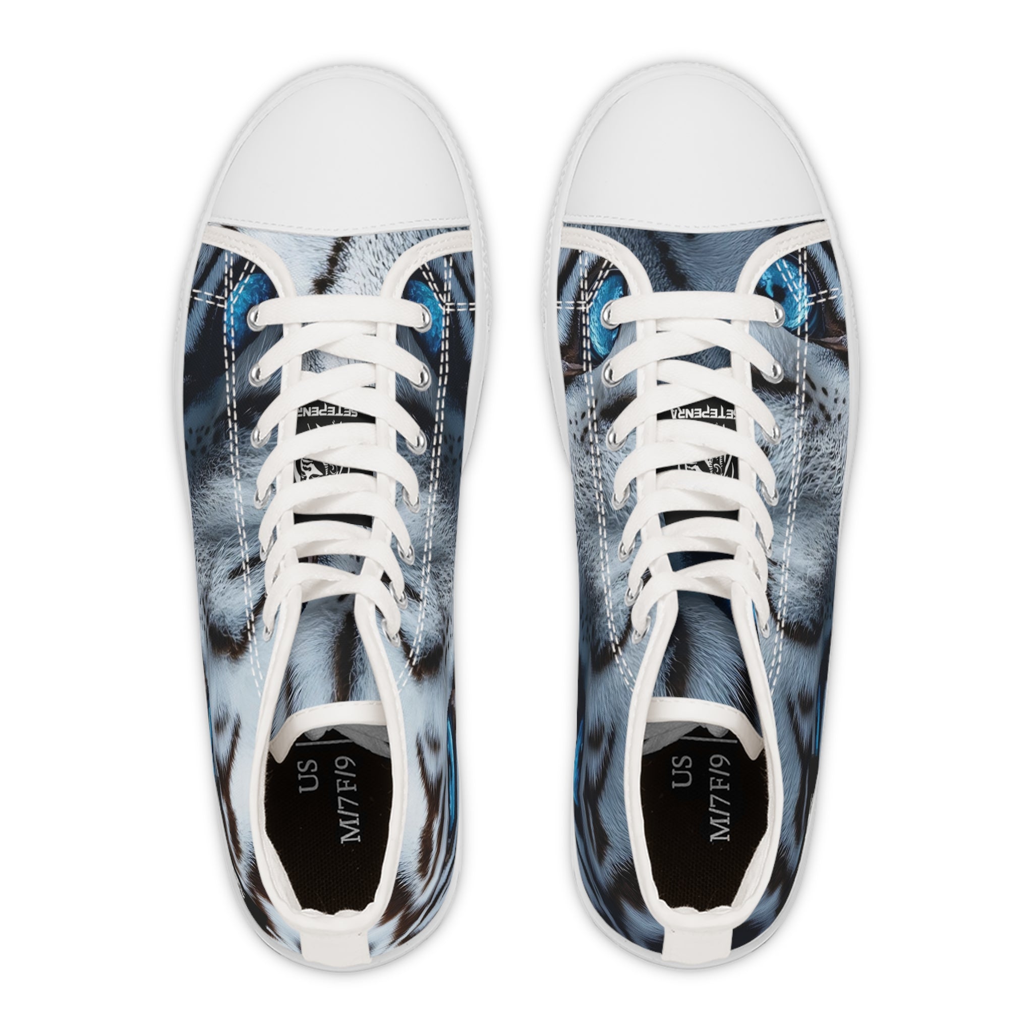 Primal Power Women's High Top Sneakers - White Tiger (1st Edition) SETEPENRA Shoes.