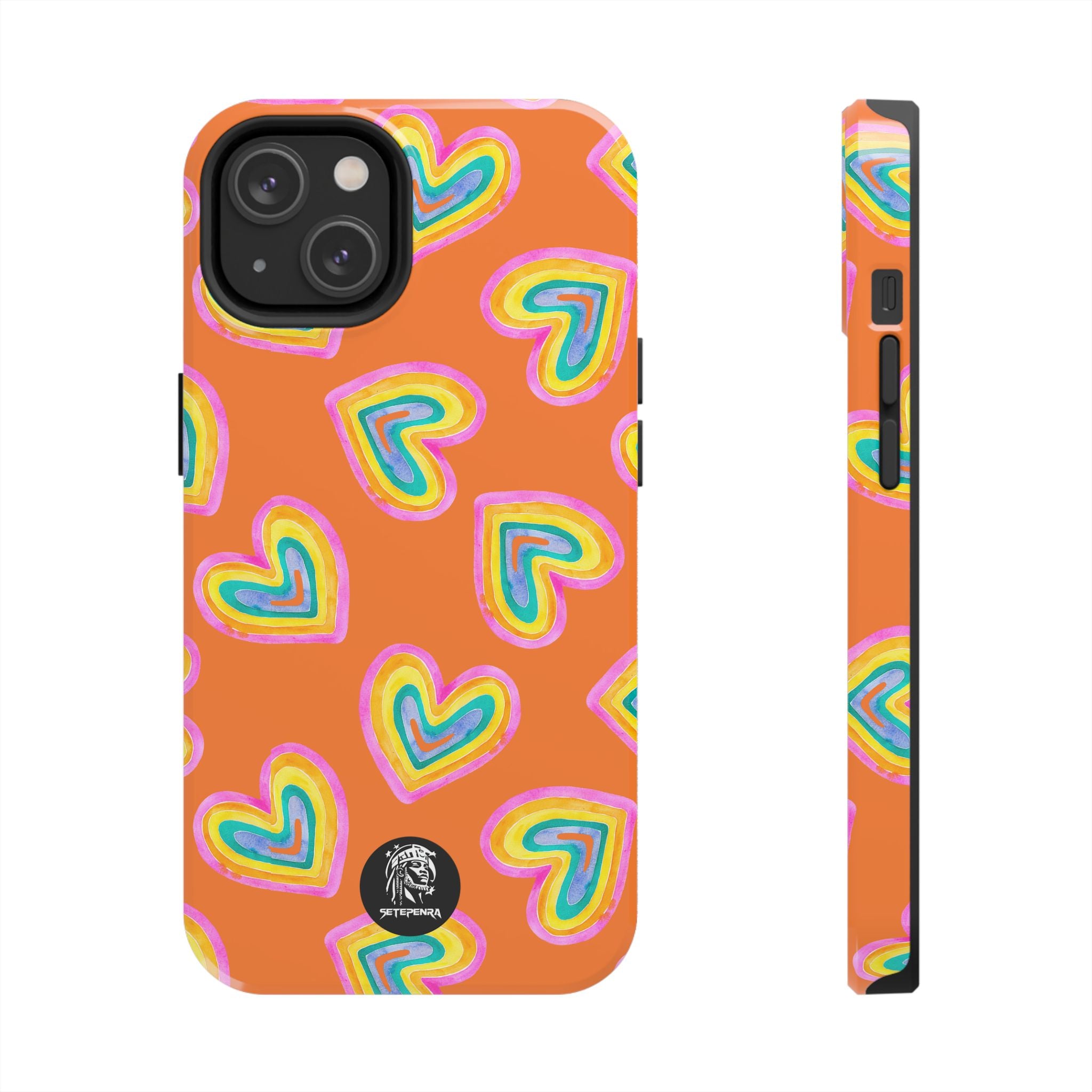 Rainbow Heart Tough Phone Case (For iPhone, Galaxy & More) - Crusta SETEPENRA Phone Case.